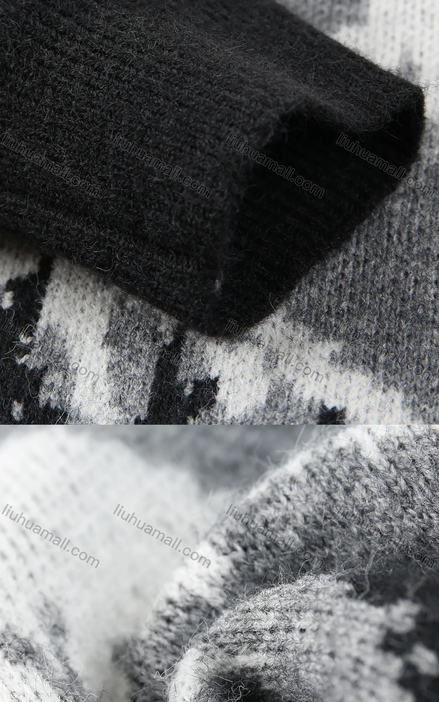 Wholesale Men's Landscape Pattern Round Neck Long Sleeve Thermal Sweater - Liuhuamall