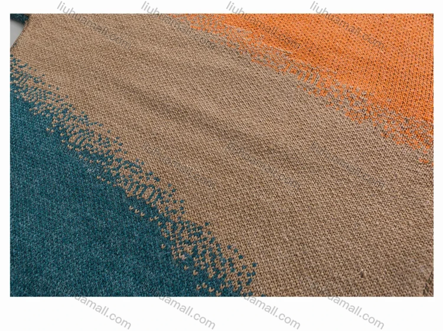 Wholesale Men's Gradient Colorblock Round Neck Ribbed Cuff Comfy Pullover Sweater - Liuhuamall