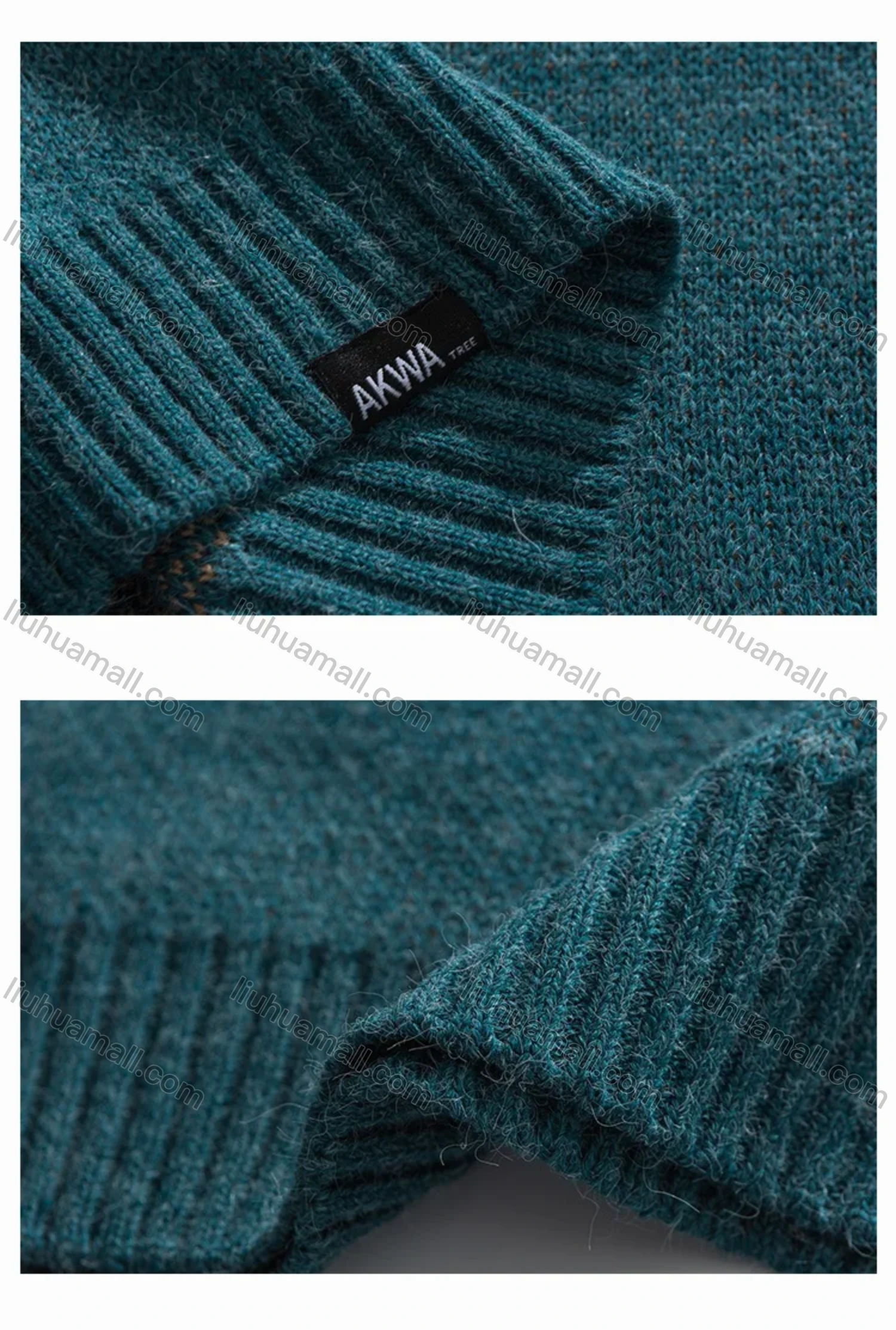 Wholesale Men's Gradient Colorblock Round Neck Ribbed Cuff Comfy Pullover Sweater - Liuhuamall