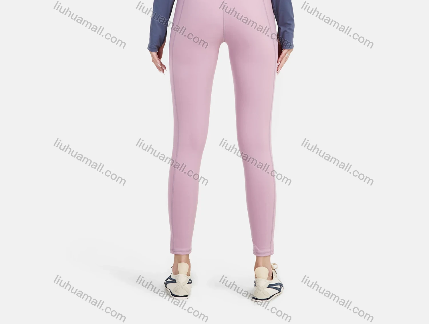 Wholesale Women's Sporty Plain Crew Neck Long Sleeve Training Crop Top - Liuhuamall