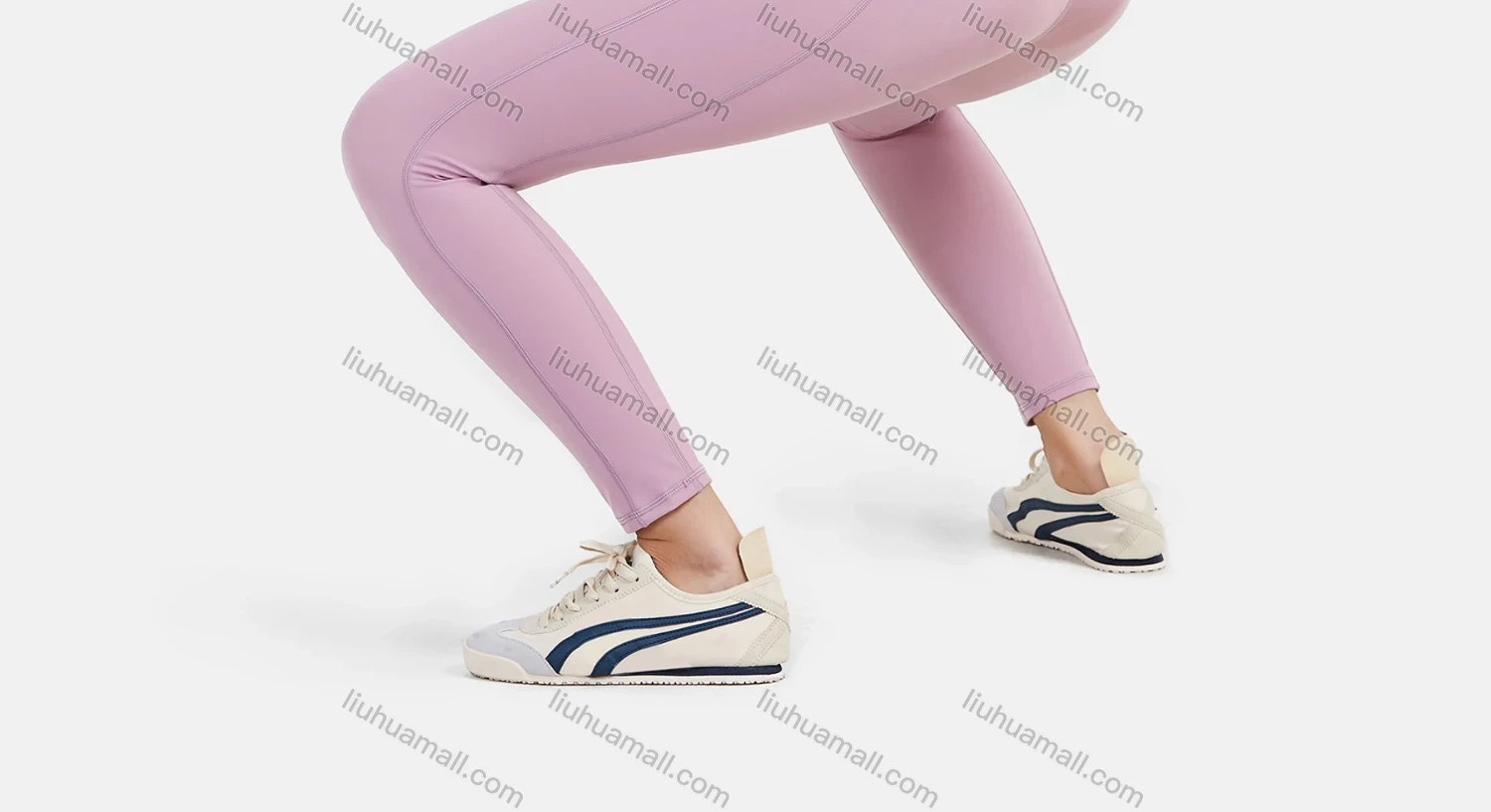 Wholesale Women's Plain Sporty Workout High Waist 7/8 Leggings - Liuhuamall