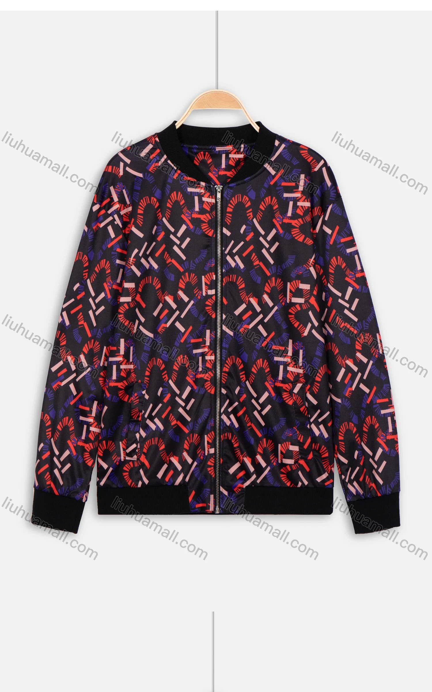 Wholesale Women's Spring/Fall Abstract Print Long Sleeve Casual Jacket - Liuhuamall