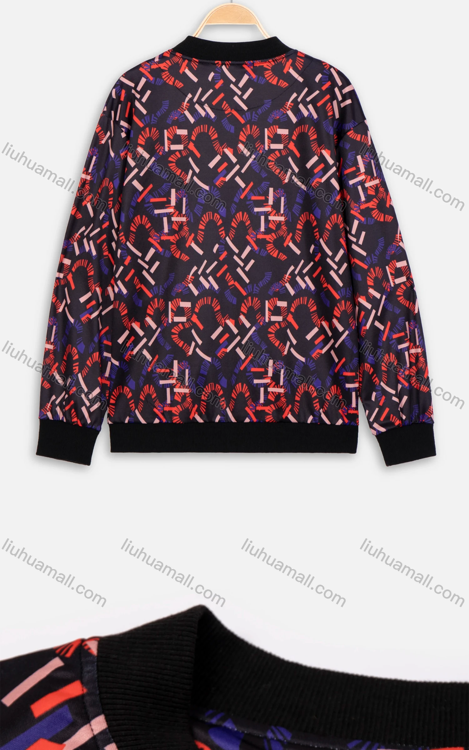 Wholesale Women's Spring/Fall Abstract Print Long Sleeve Casual Jacket - Liuhuamall