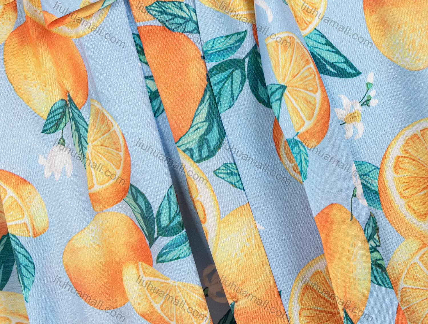 Wholesale Women's Summer Sleeveless Fruit Print Casual Cami Dress With Belt - Liuhuamall