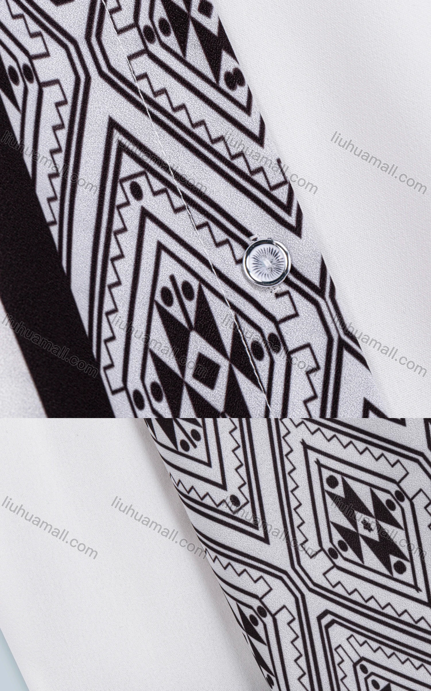 Wholesale Women's Fall Casual Comfortable Long Sleeve Patchwork Print Shirt - Liuhuamall