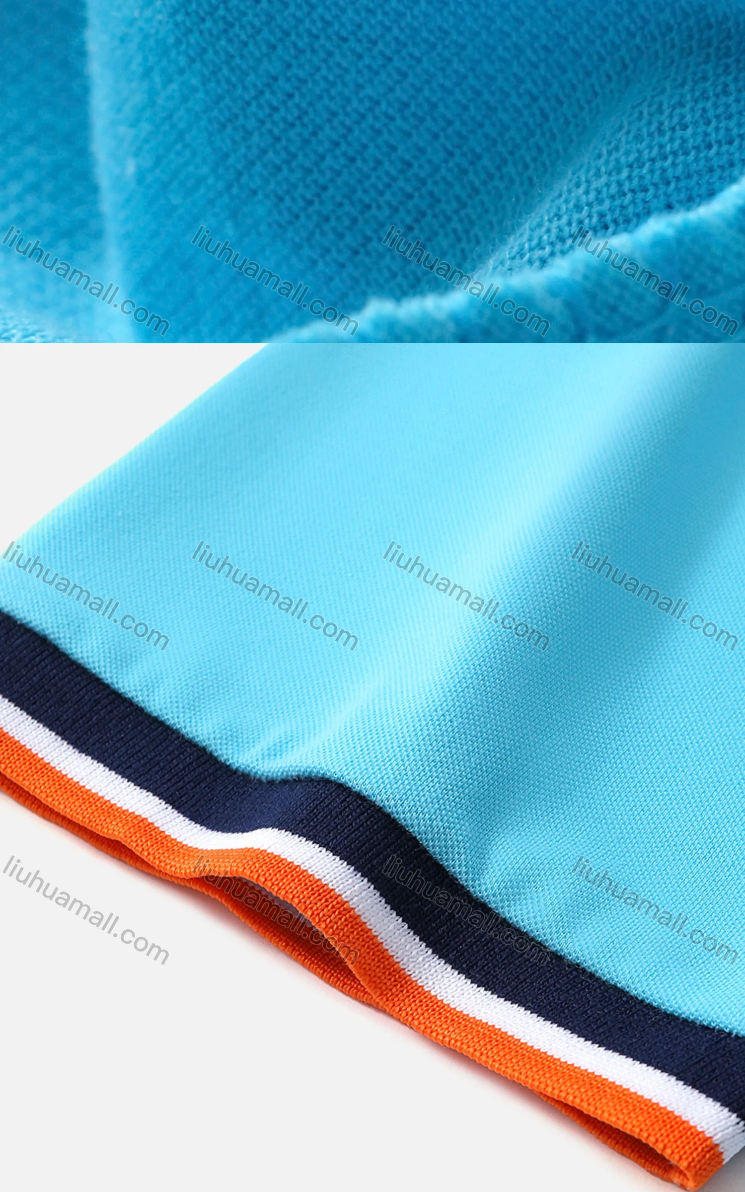 Wholesale Men's Casual Contrast Short Sleeve Button Front Polo Shirt 108# - Liuhuamall