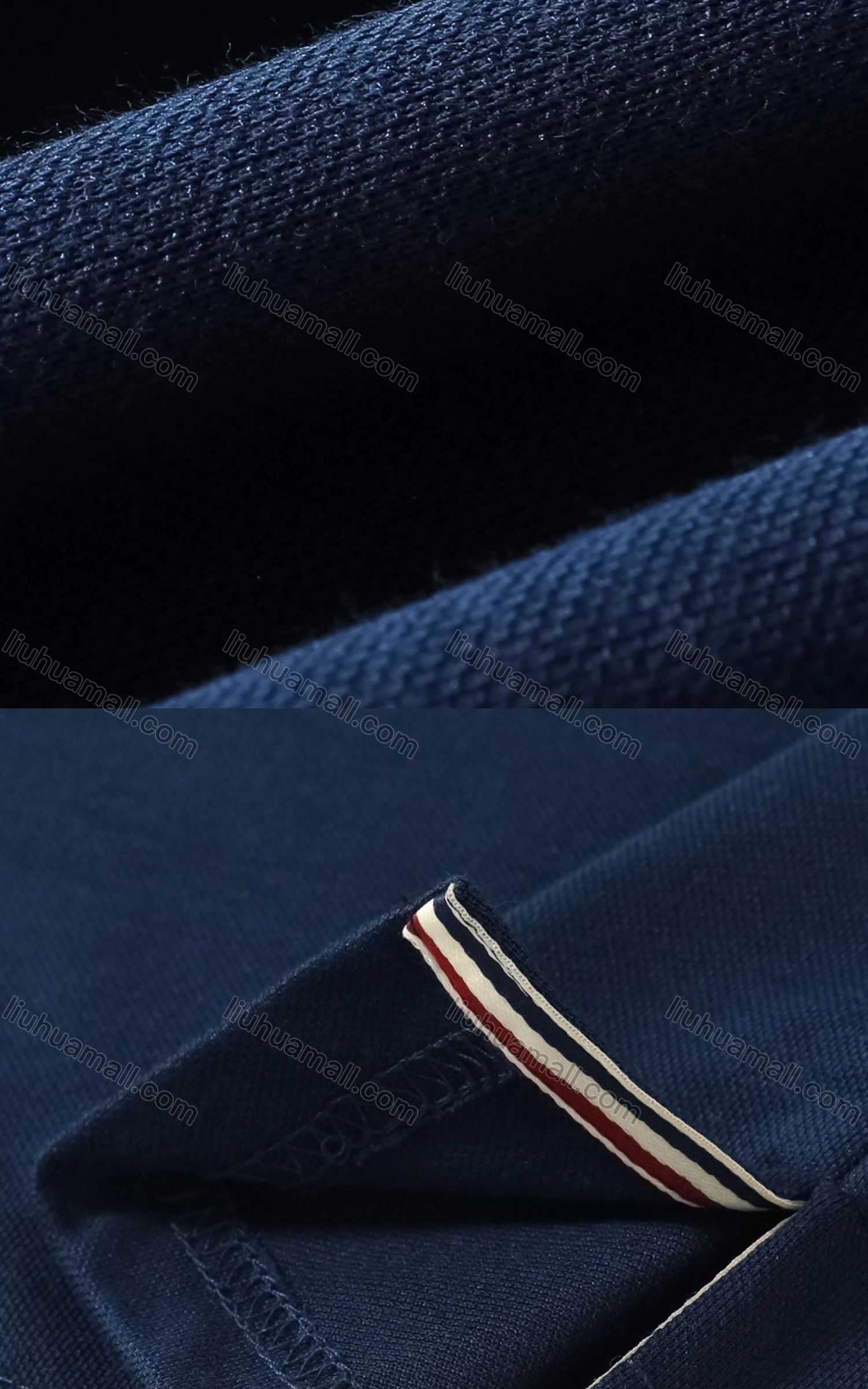 Wholesale Men's Striped Trim Slim Fit Short Sleeve Casual Sleeve Polo Shirt 980# - Liuhuamall