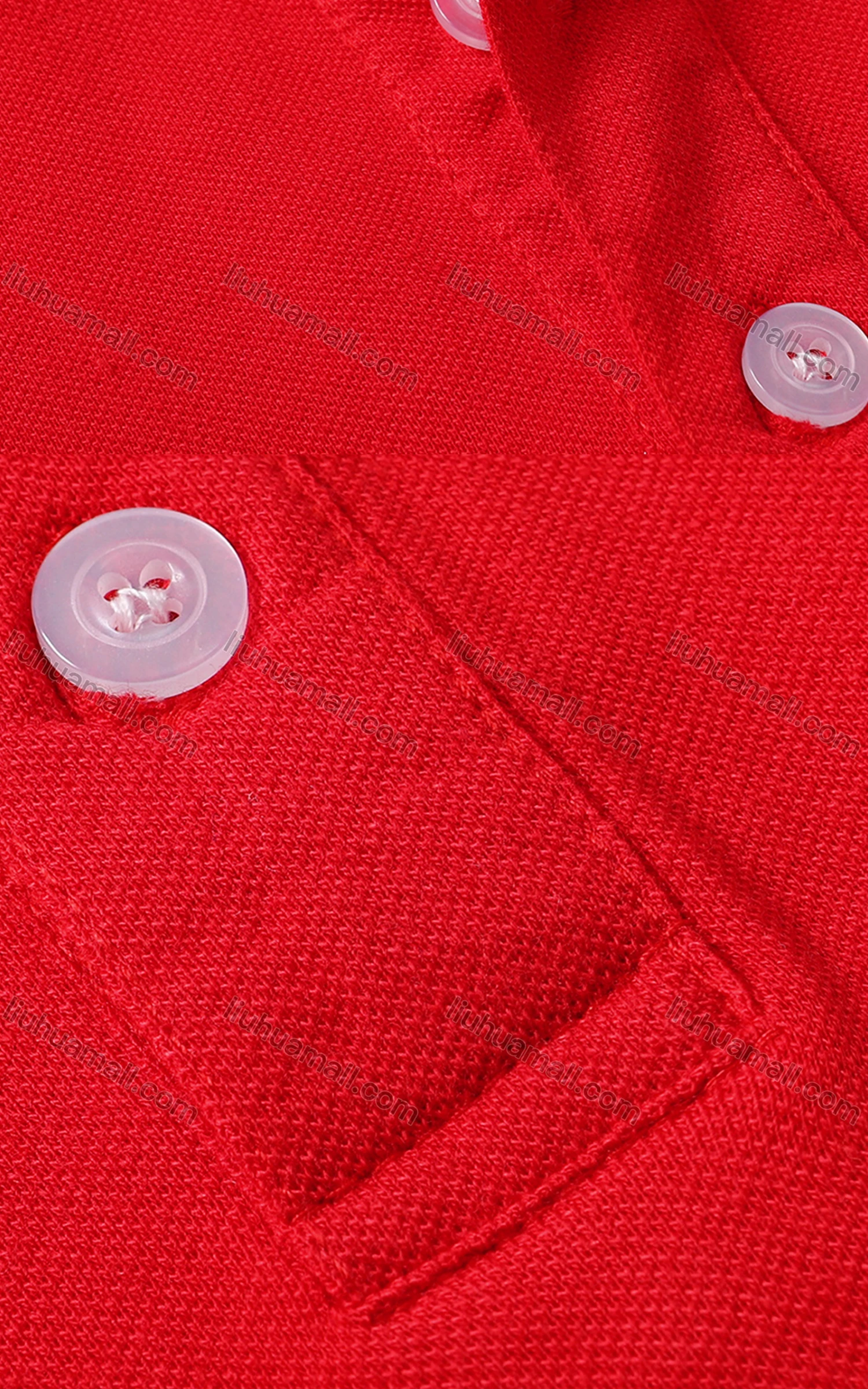 Wholesale Men's Contrast Striped Trim Patch Pocket Short Sleeve Polo Shirt 903# - Liuhuamall