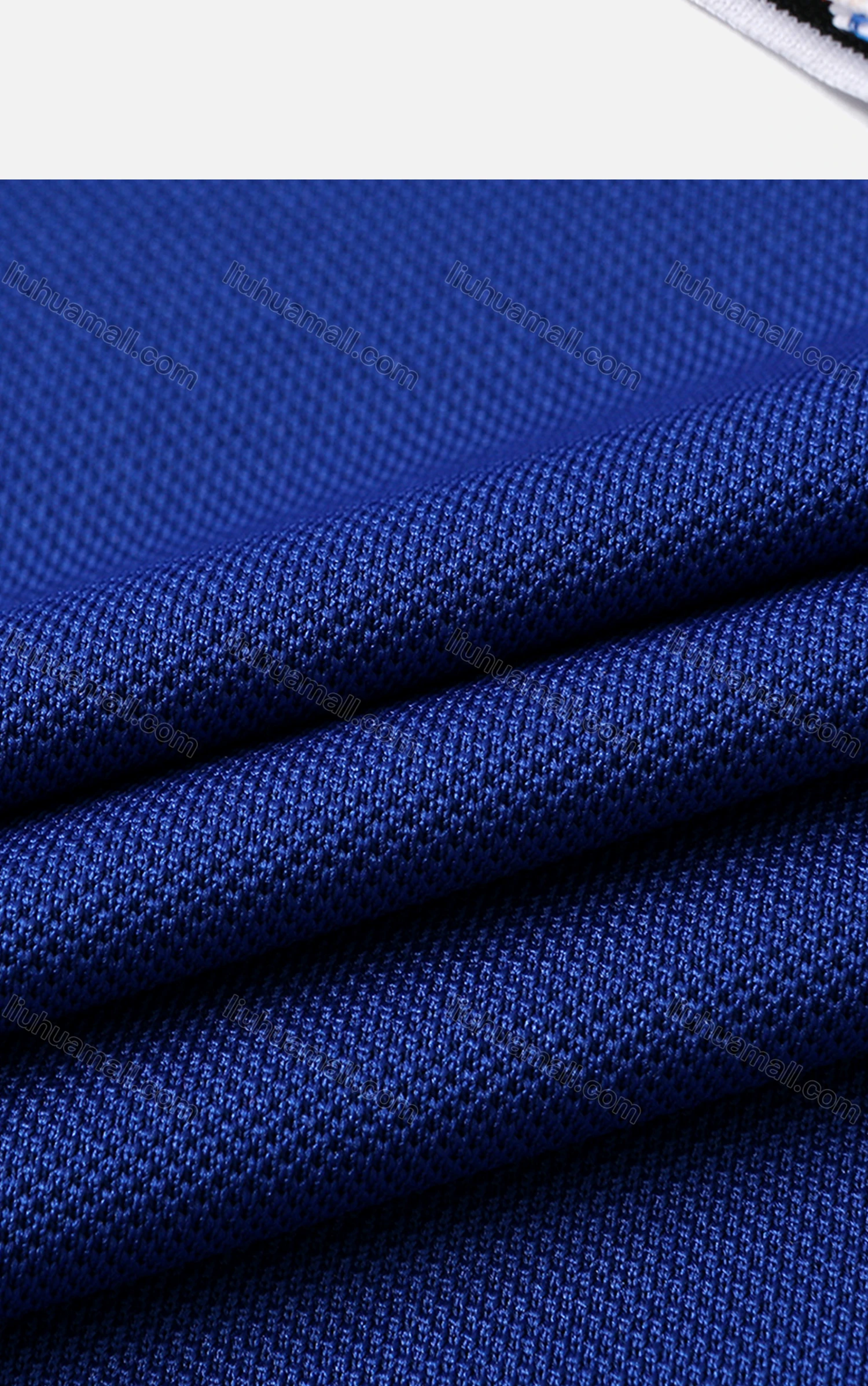 Wholesale Men's Contrast Stripe Trim Short Sleeve Polo Shirt 5803# - Liuhuamall