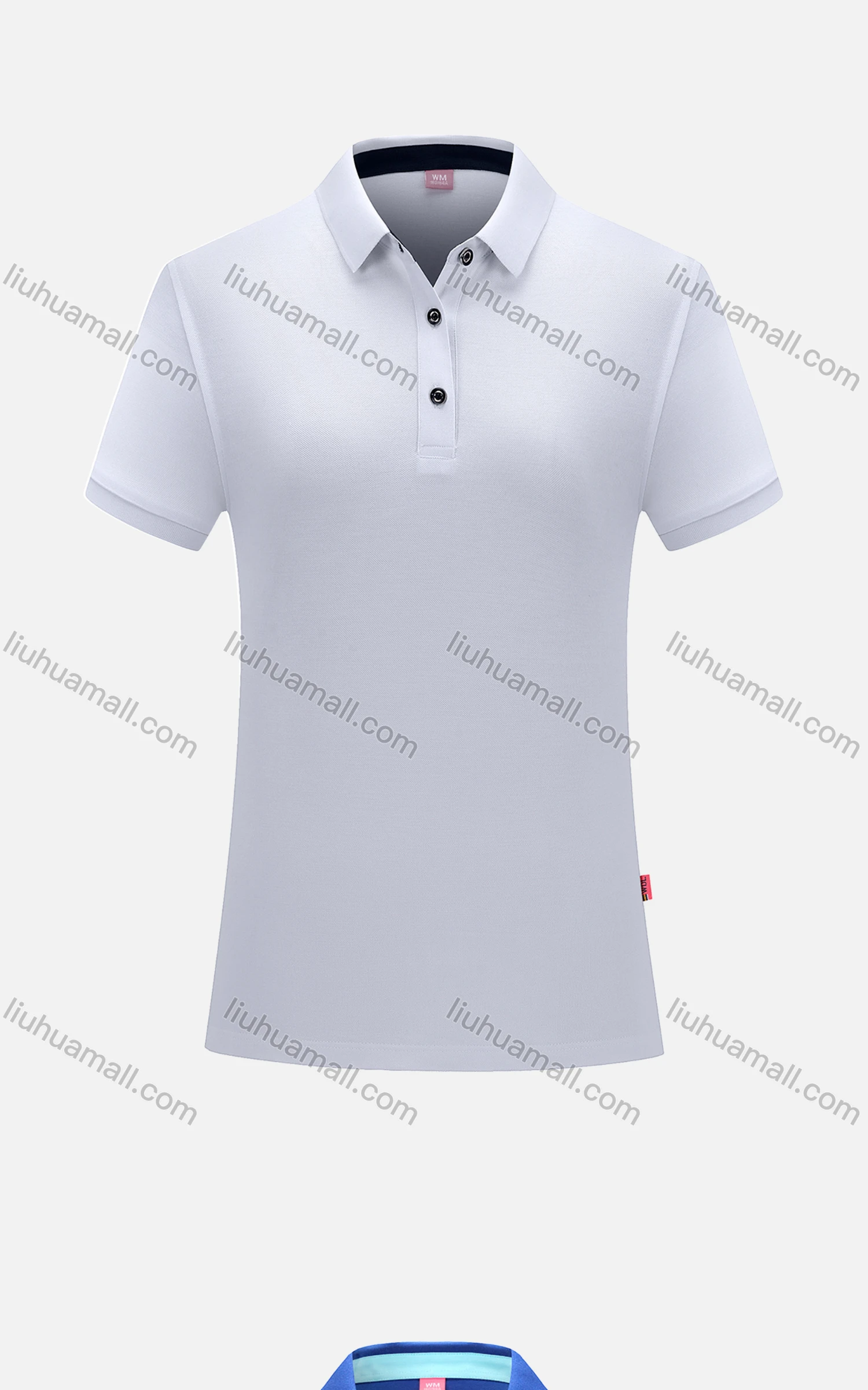 Wholesale Women's Casual Vented Hem Short Sleeve Polo Shirt 6882B# - Liuhuamall