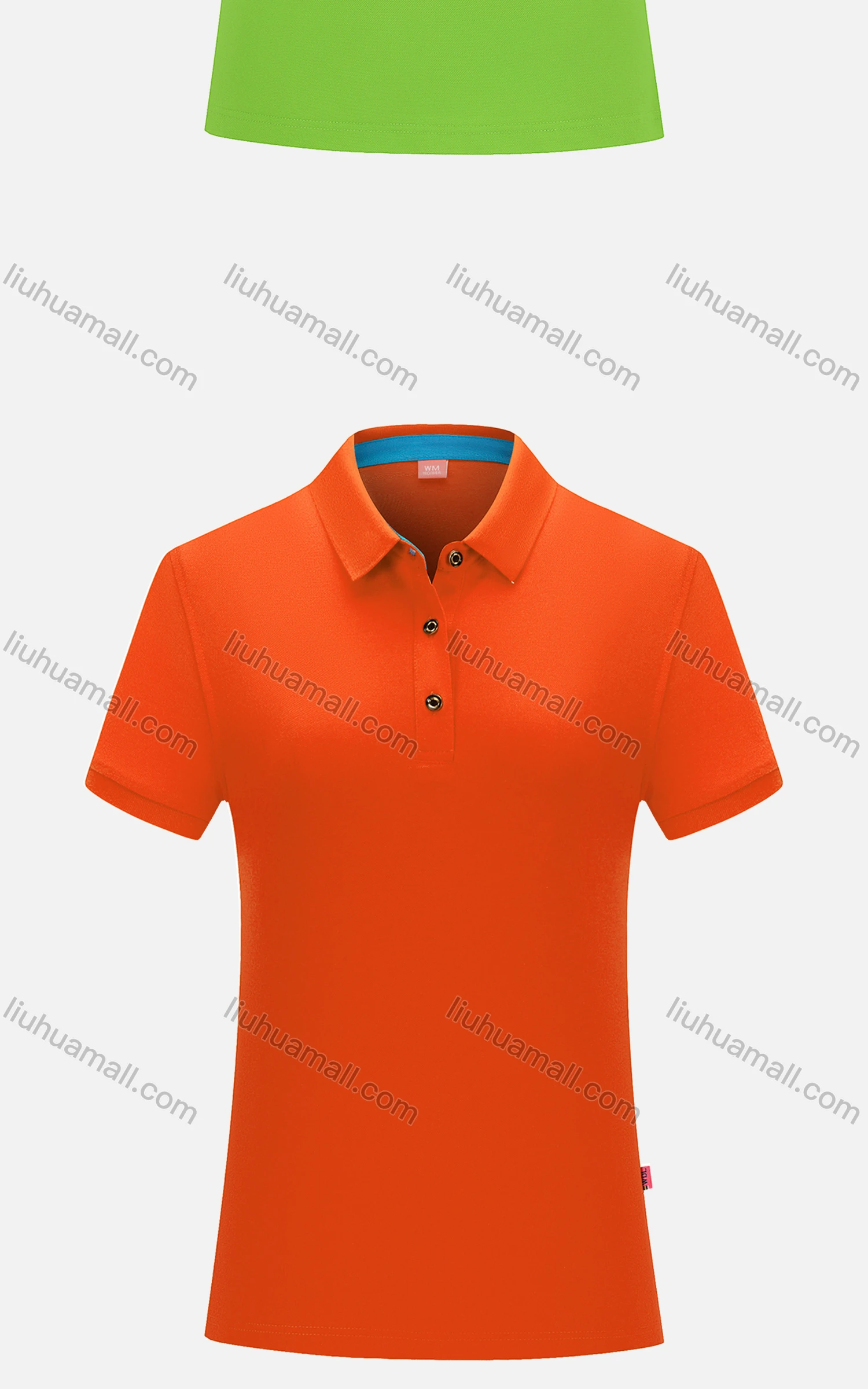 Wholesale Women's Casual Vented Hem Short Sleeve Polo Shirt 6882B# - Liuhuamall