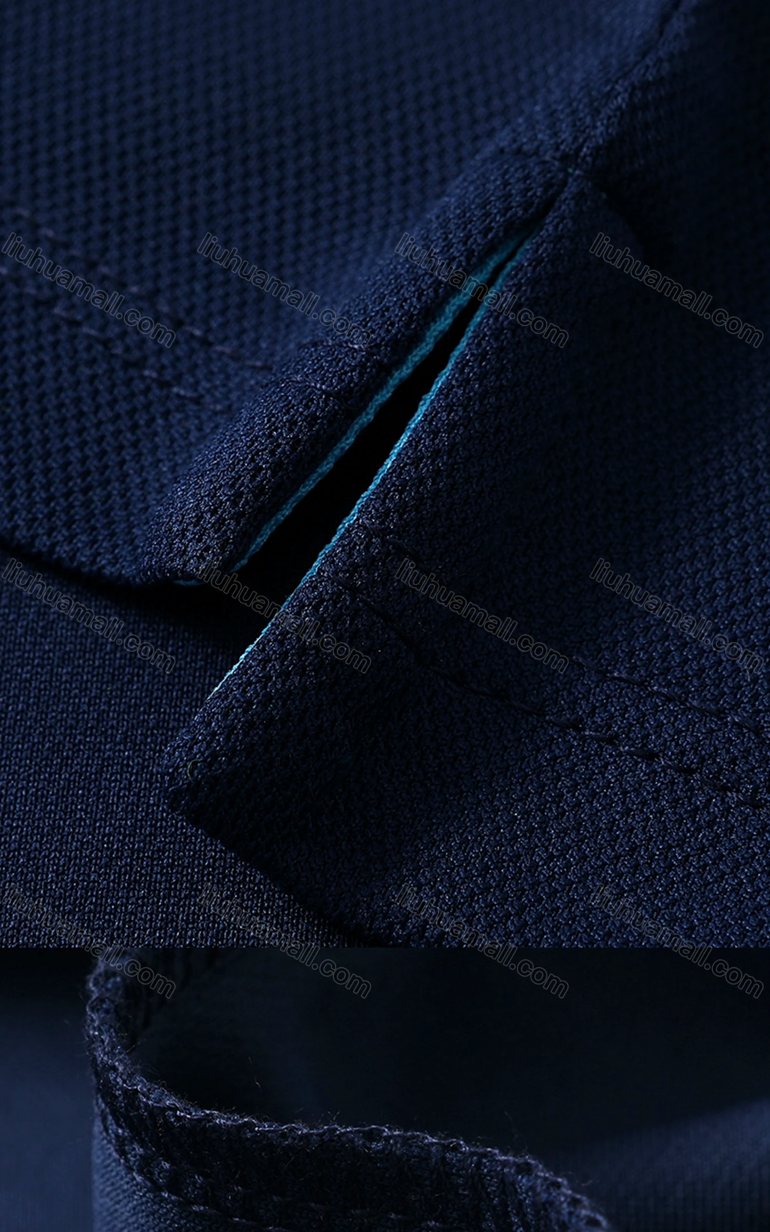 Wholesale Men's Slim Fit Short Sleeve Button Front Contrast Polo Shirt 7801# - Liuhuamall