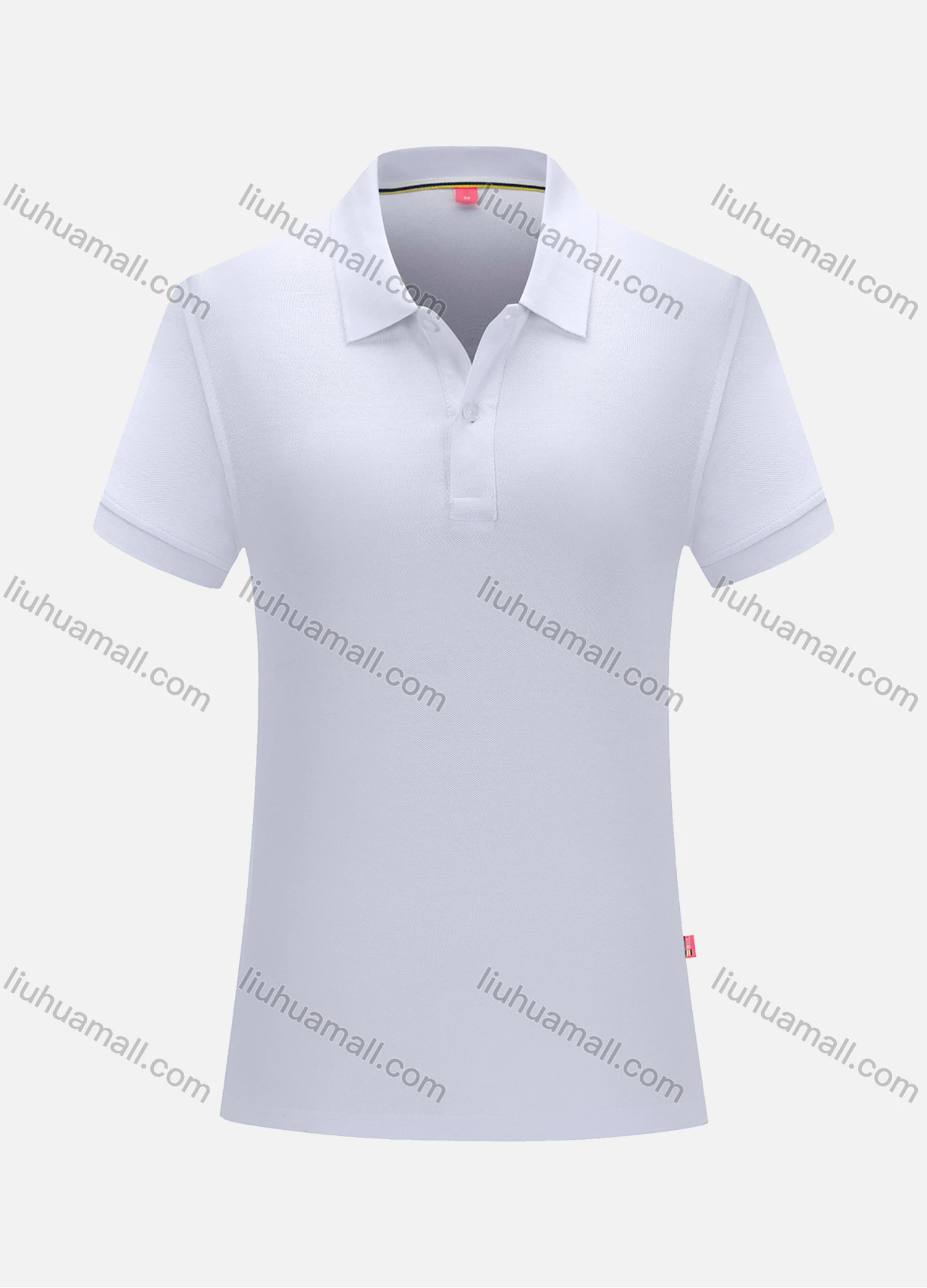 Wholesale Women's Casual Slim Fit Button Front Plain Basics Polo Shirt 8901B# - Liuhuamall