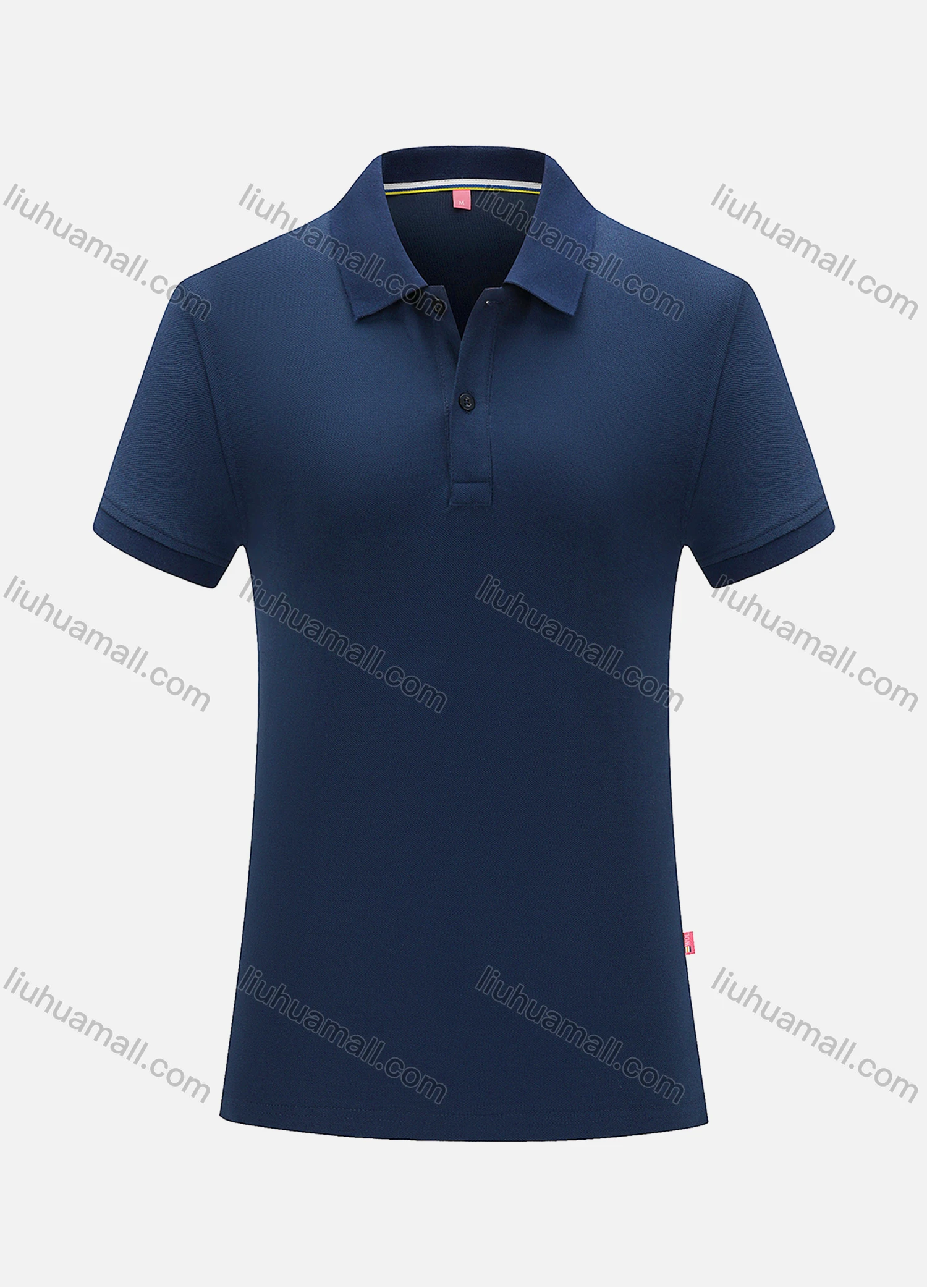 Wholesale Women's Casual Slim Fit Button Front Plain Basics Polo Shirt 8901B# - Liuhuamall