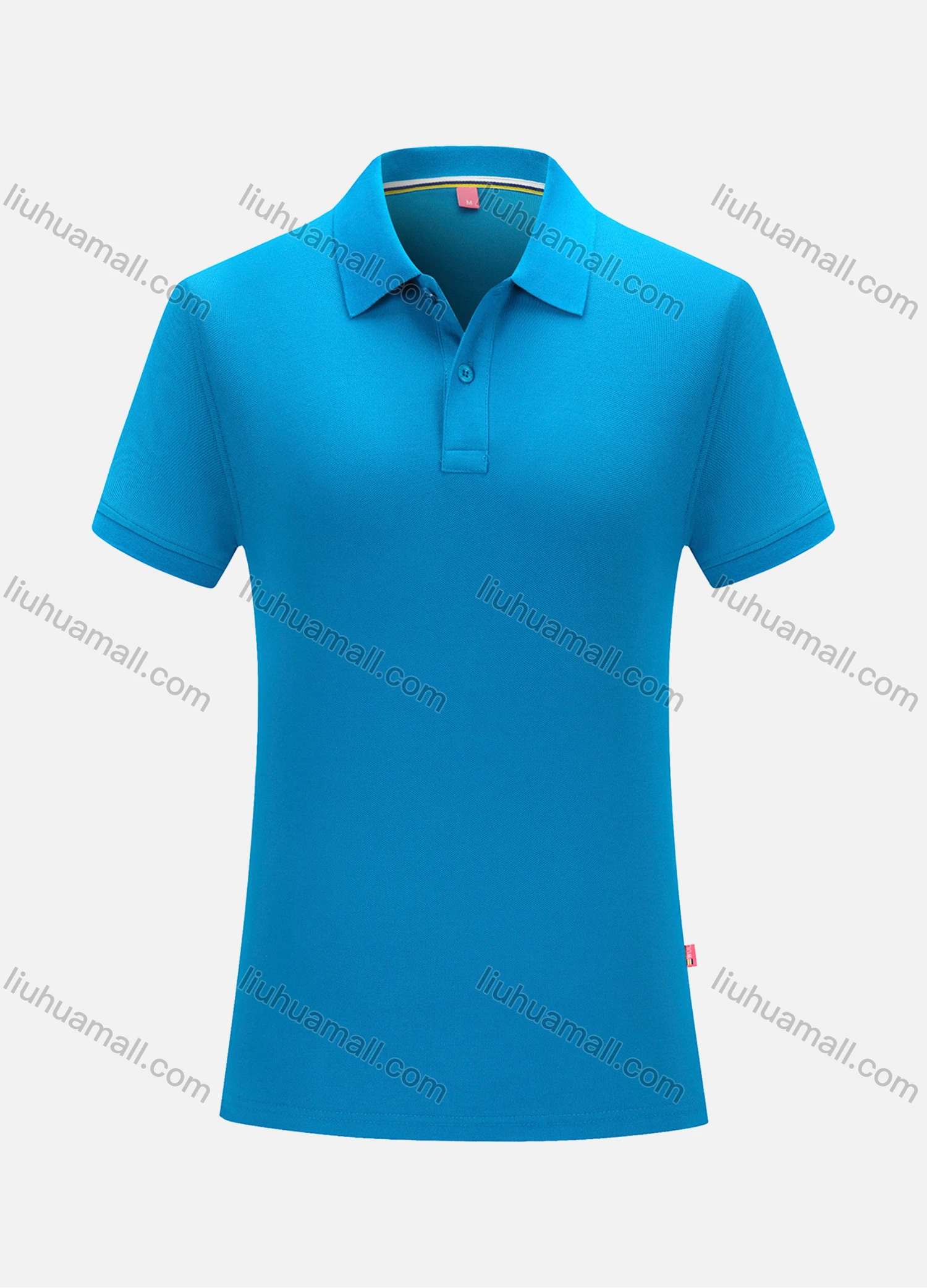 Wholesale Women's Casual Slim Fit Button Front Plain Basics Polo Shirt 8901B# - Liuhuamall