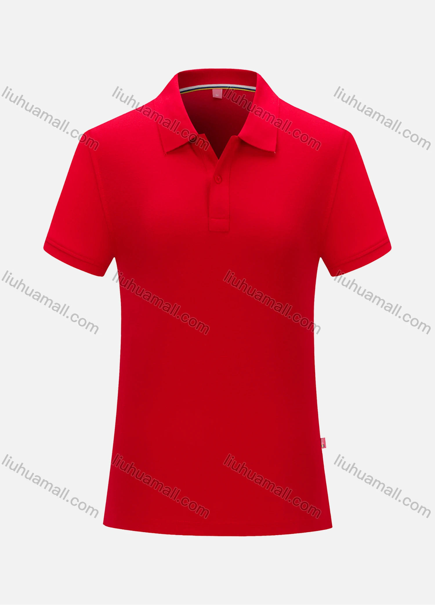 Wholesale Women's Casual Slim Fit Button Front Plain Basics Polo Shirt 8901B# - Liuhuamall