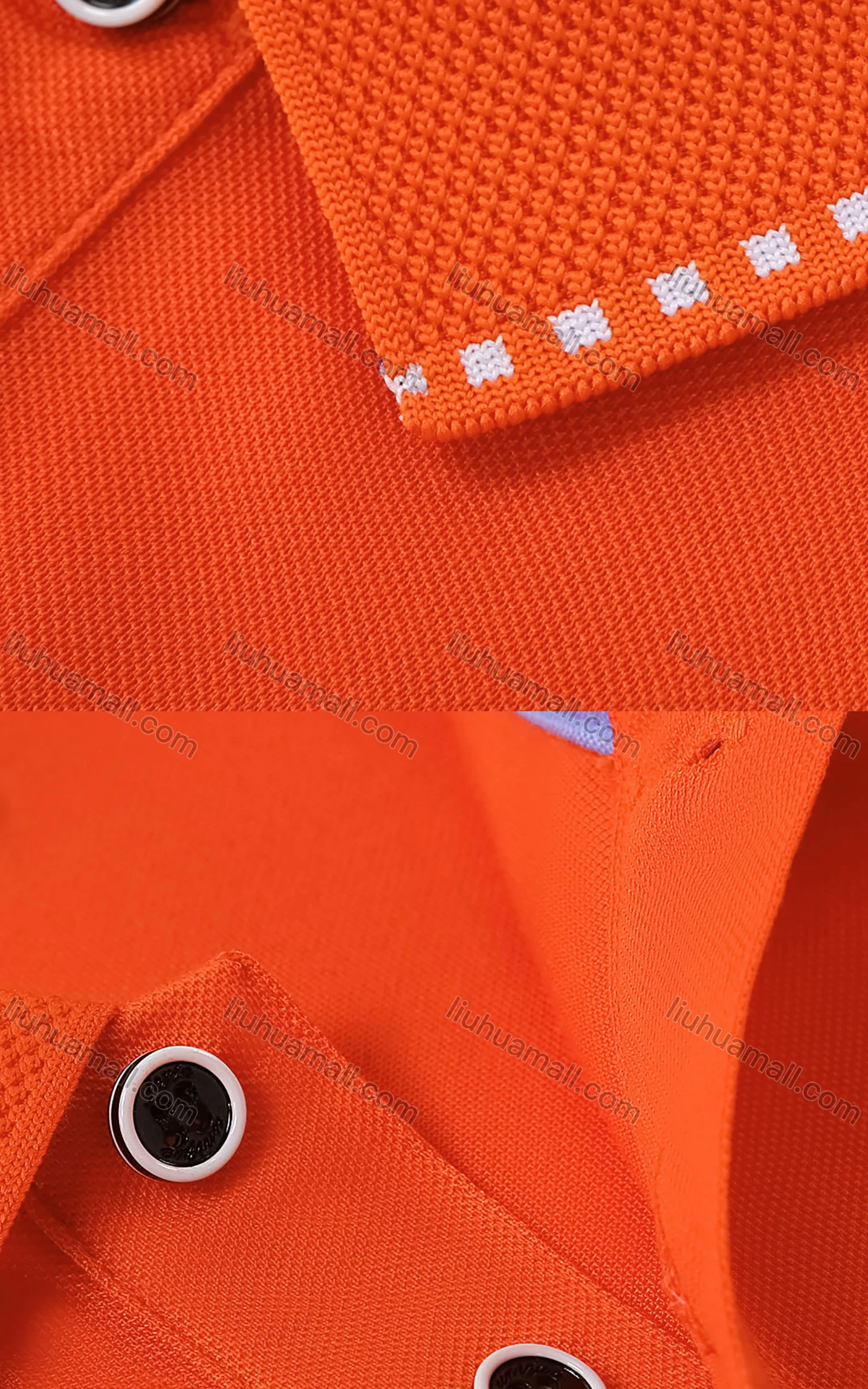 Wholesale Men's Casual Plain Striped Trim Polo Shirt 4001# - Liuhuamall