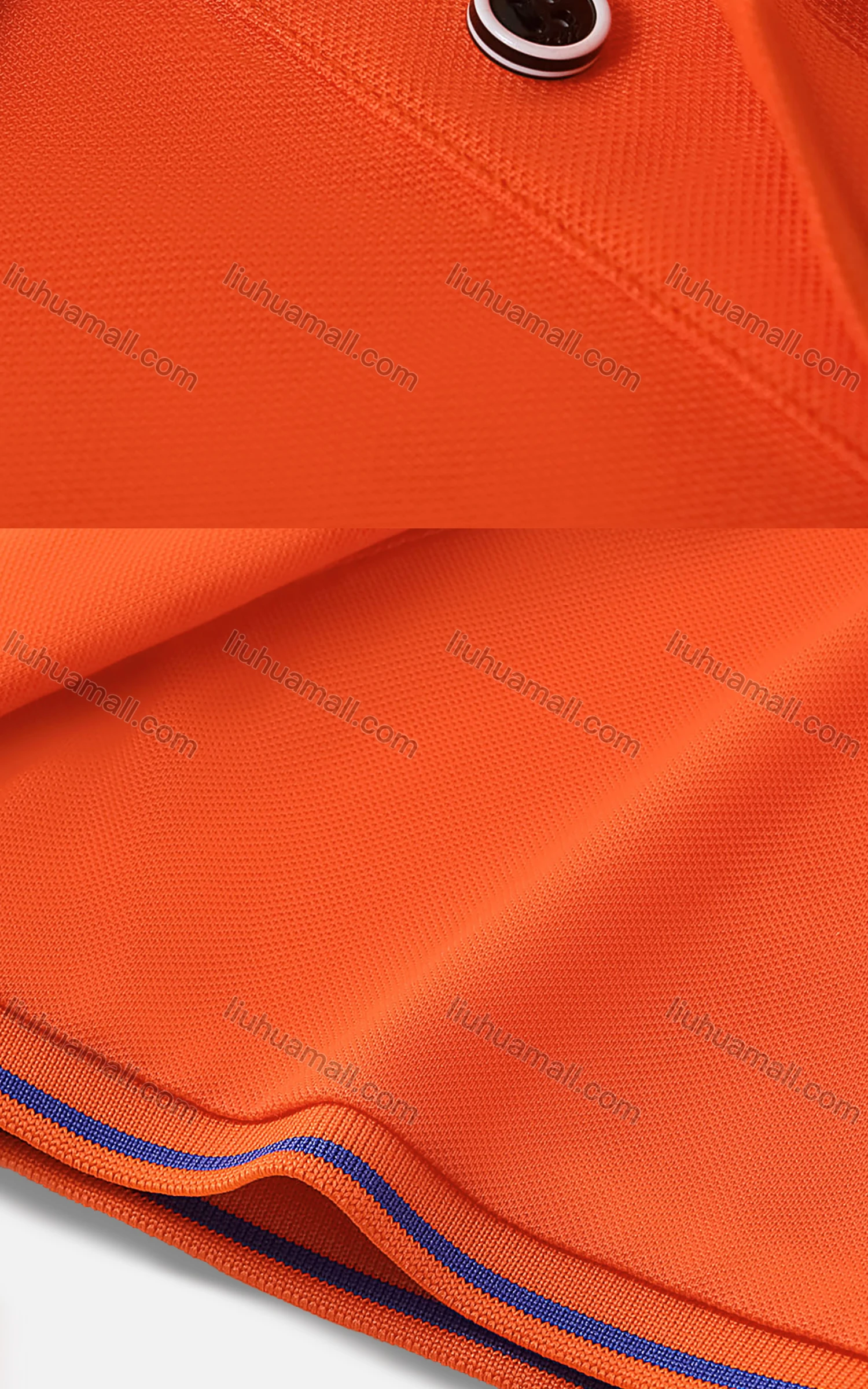 Wholesale Men's Casual Plain Striped Trim Polo Shirt 4001# - Liuhuamall