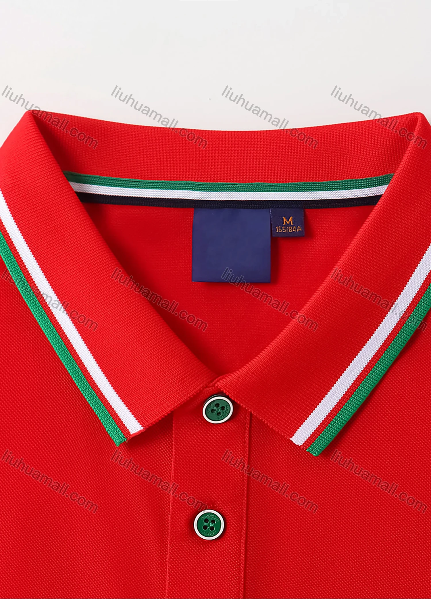 Wholesale Men's Casual Contrast Striped Trim Short Sleeve Slim Fit Polo Shirt 4005# - Liuhuamall