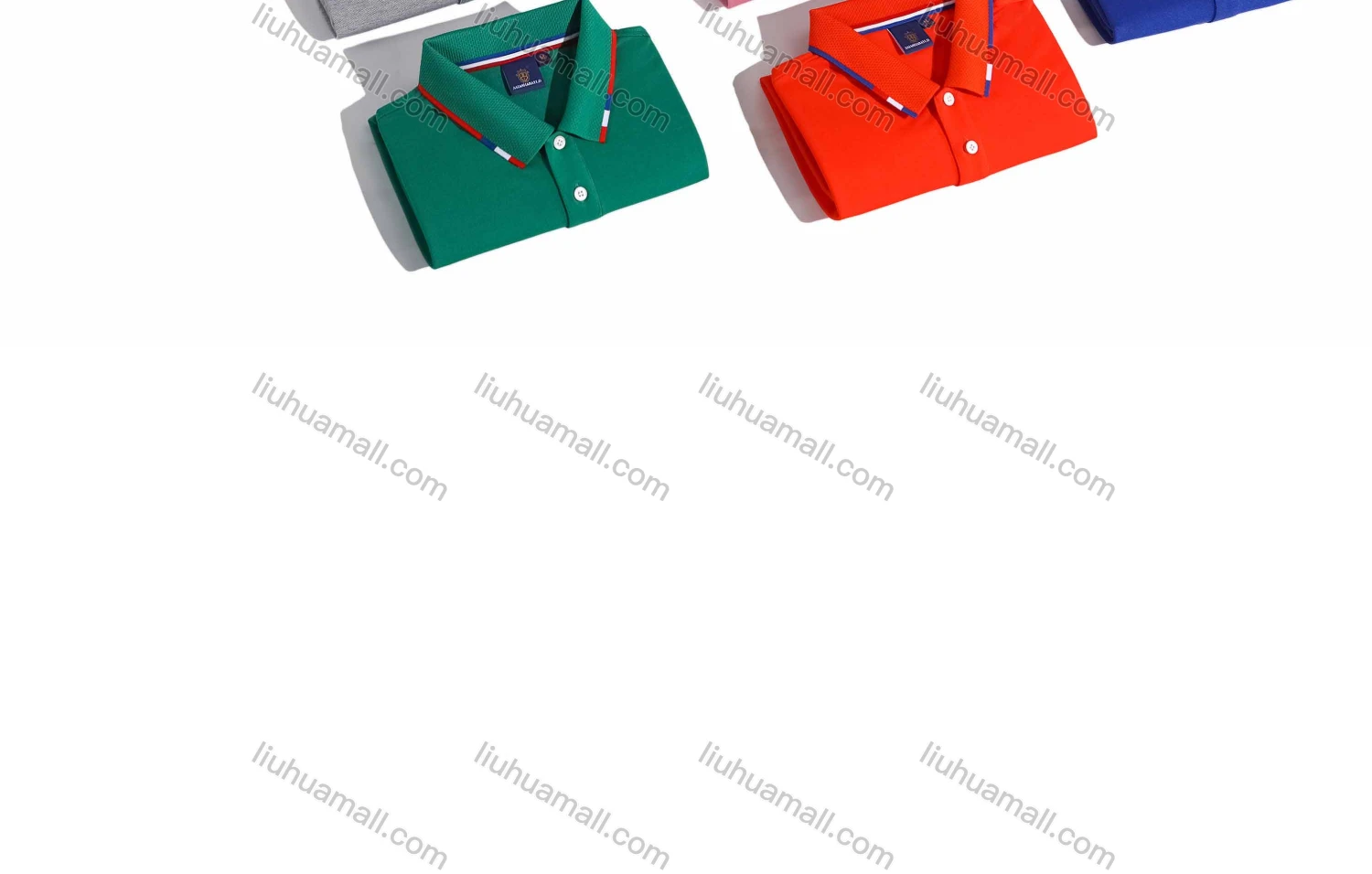 Wholesale Men's Slim Fit Casual Short Sleeve Contrast Stretch Polo Shirt 4007# - Liuhuamall