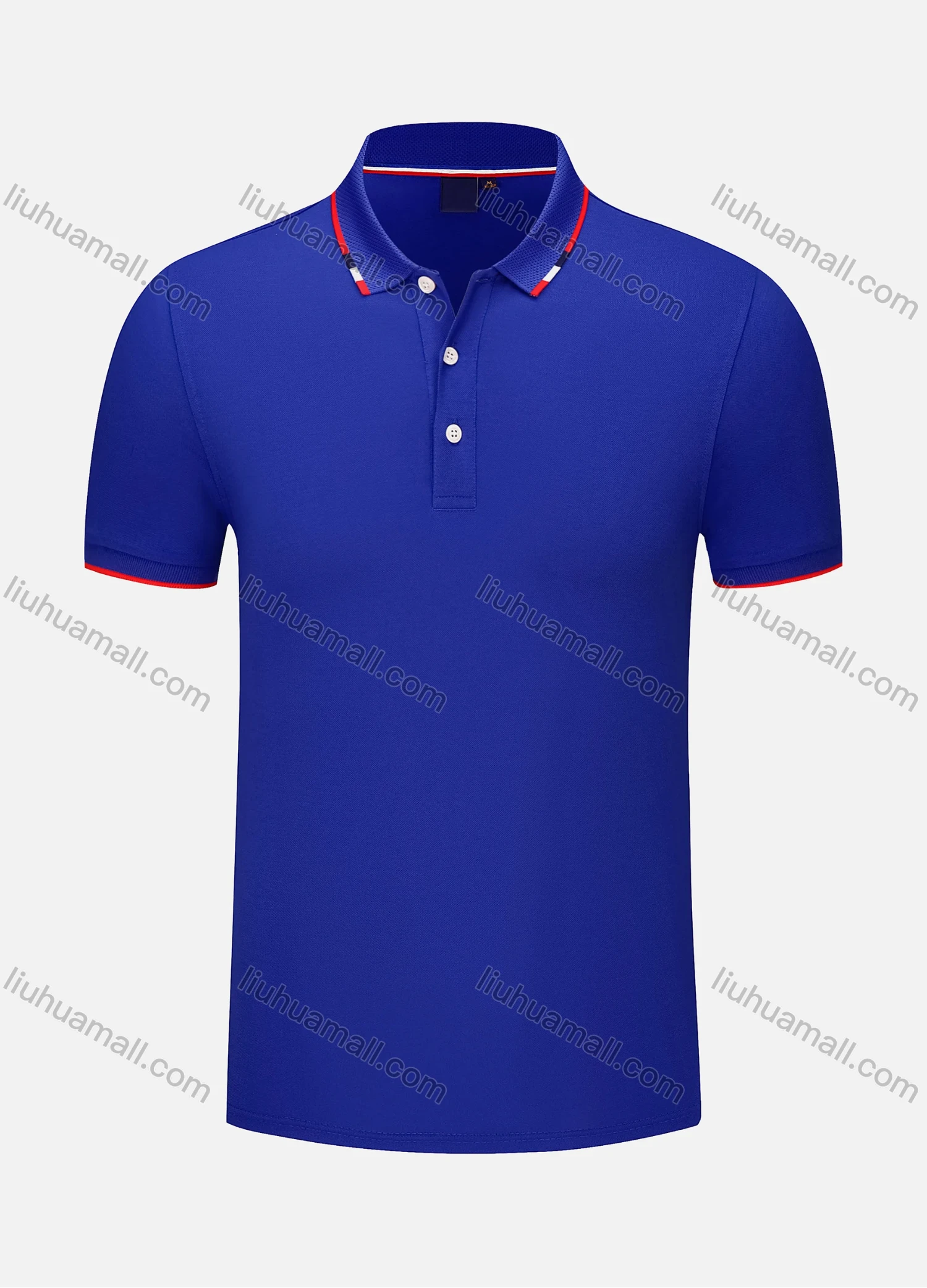 Wholesale Men's Slim Fit Casual Short Sleeve Contrast Stretch Polo Shirt 4007# - Liuhuamall