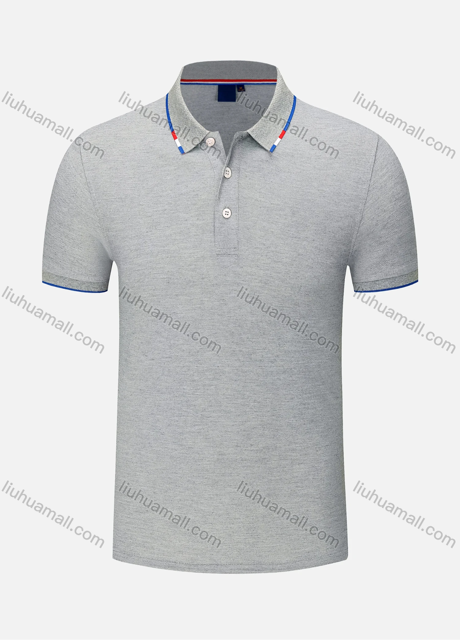 Wholesale Men's Slim Fit Casual Short Sleeve Contrast Stretch Polo Shirt 4007# - Liuhuamall