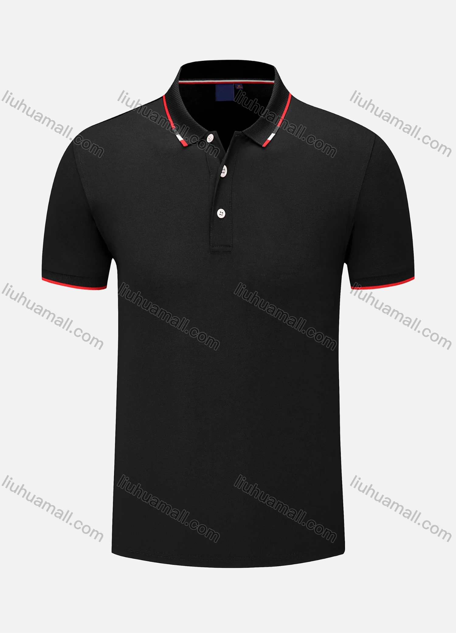 Wholesale Men's Slim Fit Casual Short Sleeve Contrast Stretch Polo Shirt 4007# - Liuhuamall