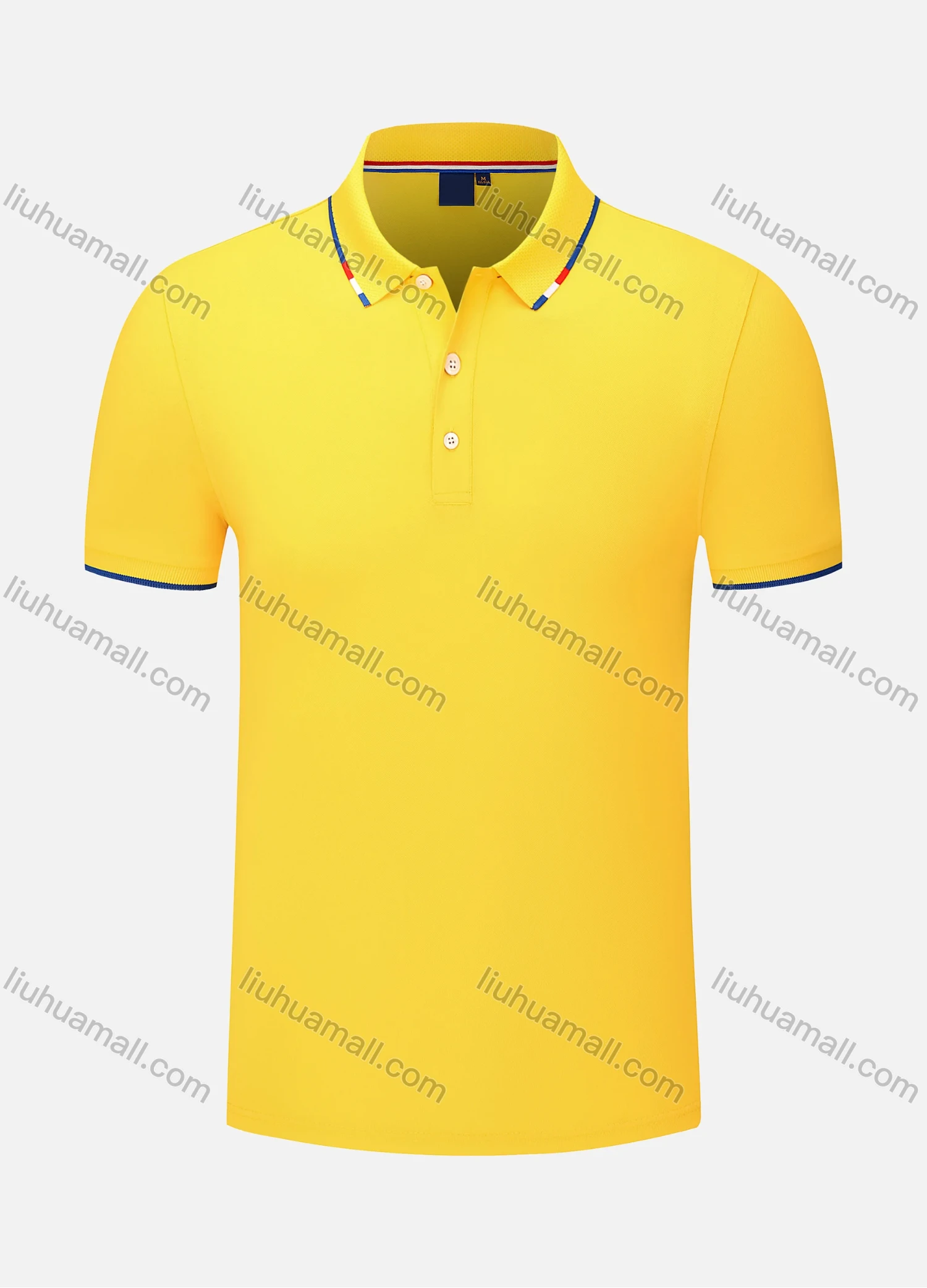 Wholesale Men's Slim Fit Casual Short Sleeve Contrast Stretch Polo Shirt 4007# - Liuhuamall