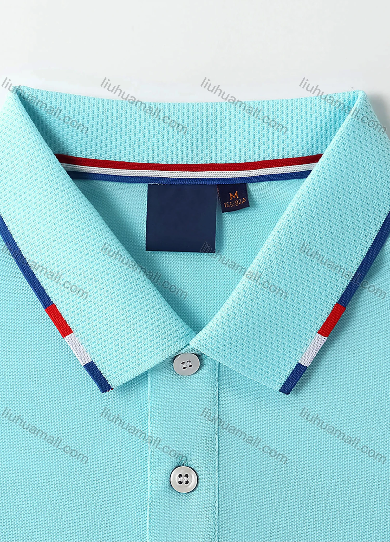 Wholesale Men's Slim Fit Casual Short Sleeve Contrast Stretch Polo Shirt 4007# - Liuhuamall