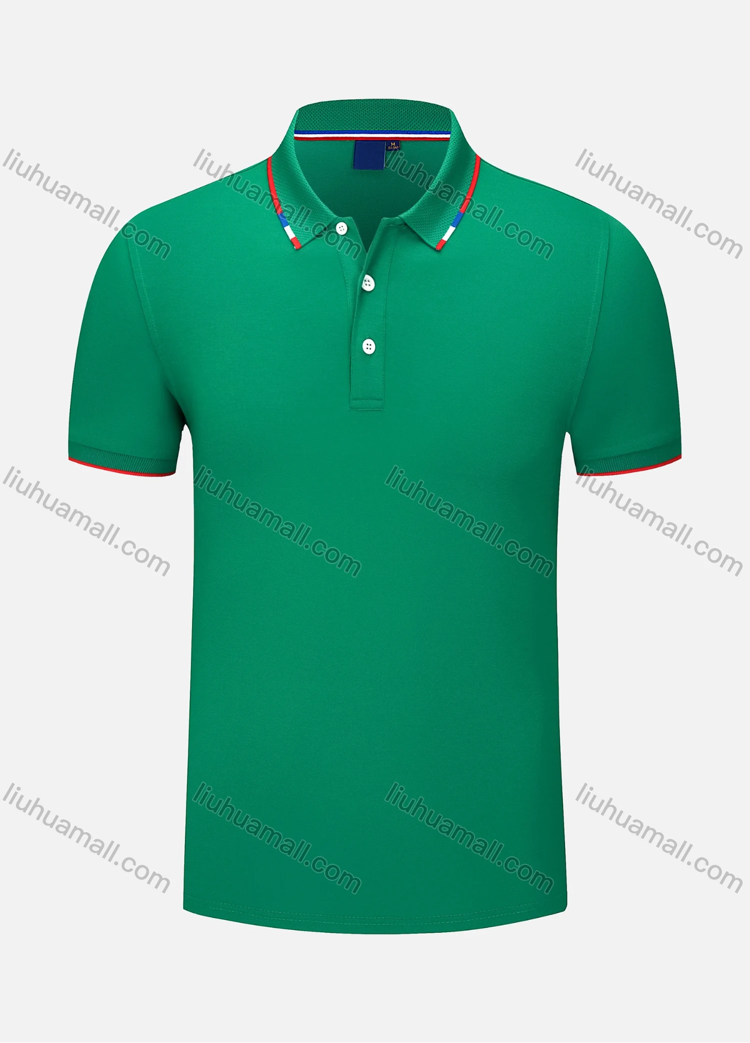 Wholesale Men's Slim Fit Casual Short Sleeve Contrast Stretch Polo Shirt 4007# - Liuhuamall