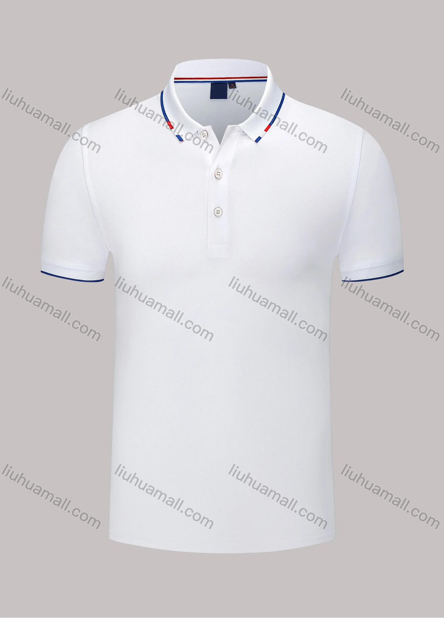 Wholesale Men's Slim Fit Casual Short Sleeve Contrast Stretch Polo Shirt 4007# - Liuhuamall