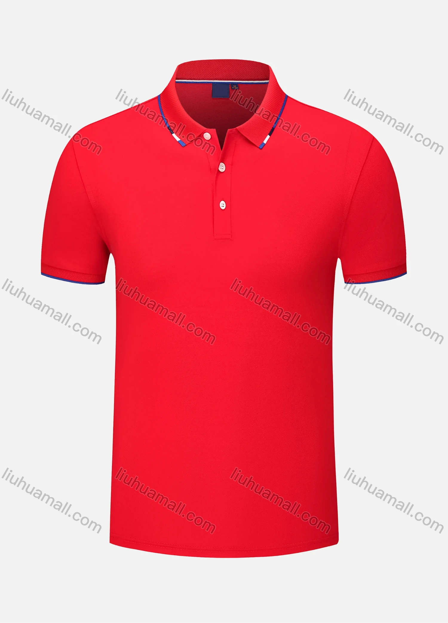 Wholesale Men's Slim Fit Casual Short Sleeve Contrast Stretch Polo Shirt 4007# - Liuhuamall
