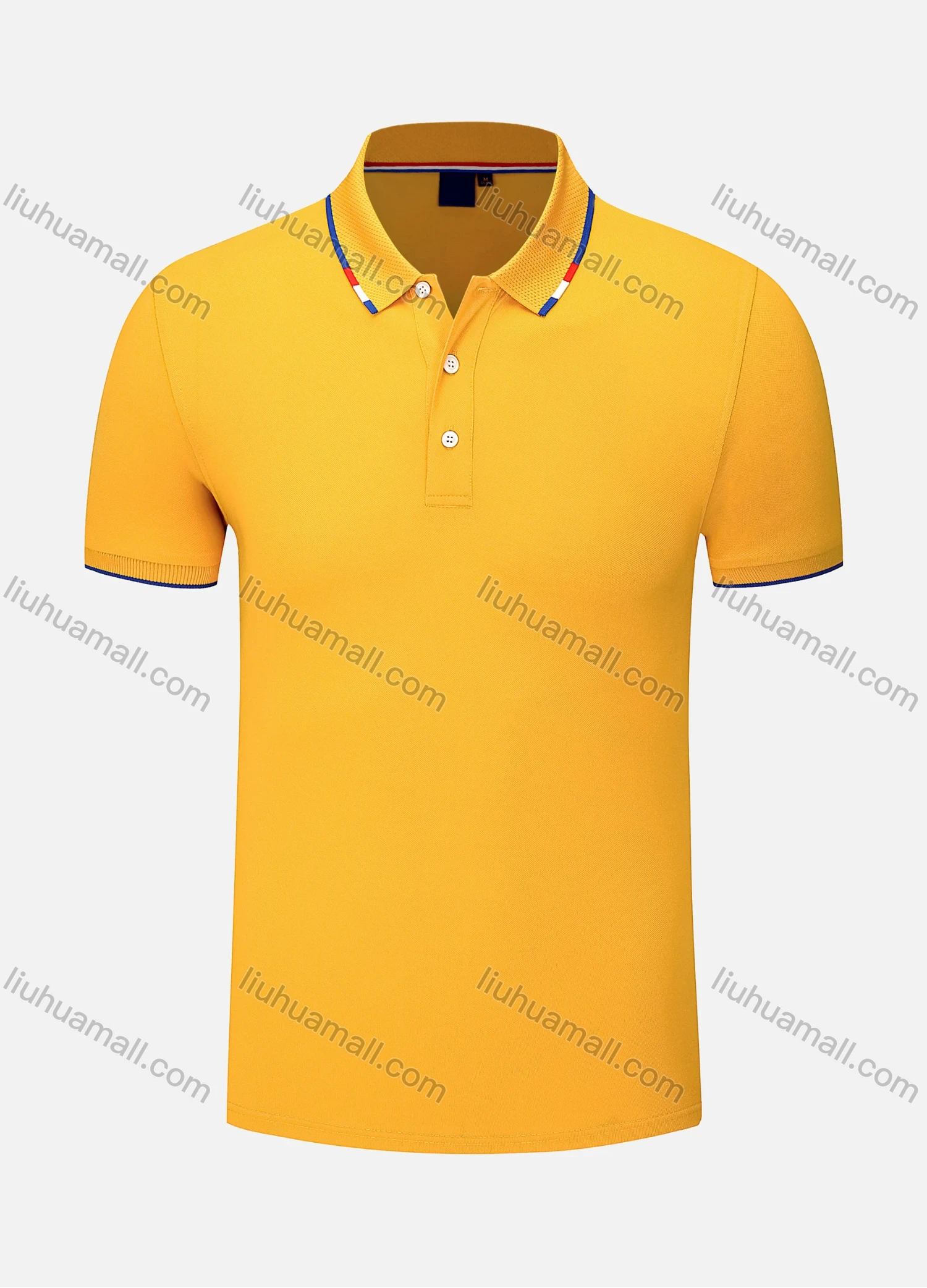Wholesale Men's Slim Fit Casual Short Sleeve Contrast Stretch Polo Shirt 4007# - Liuhuamall