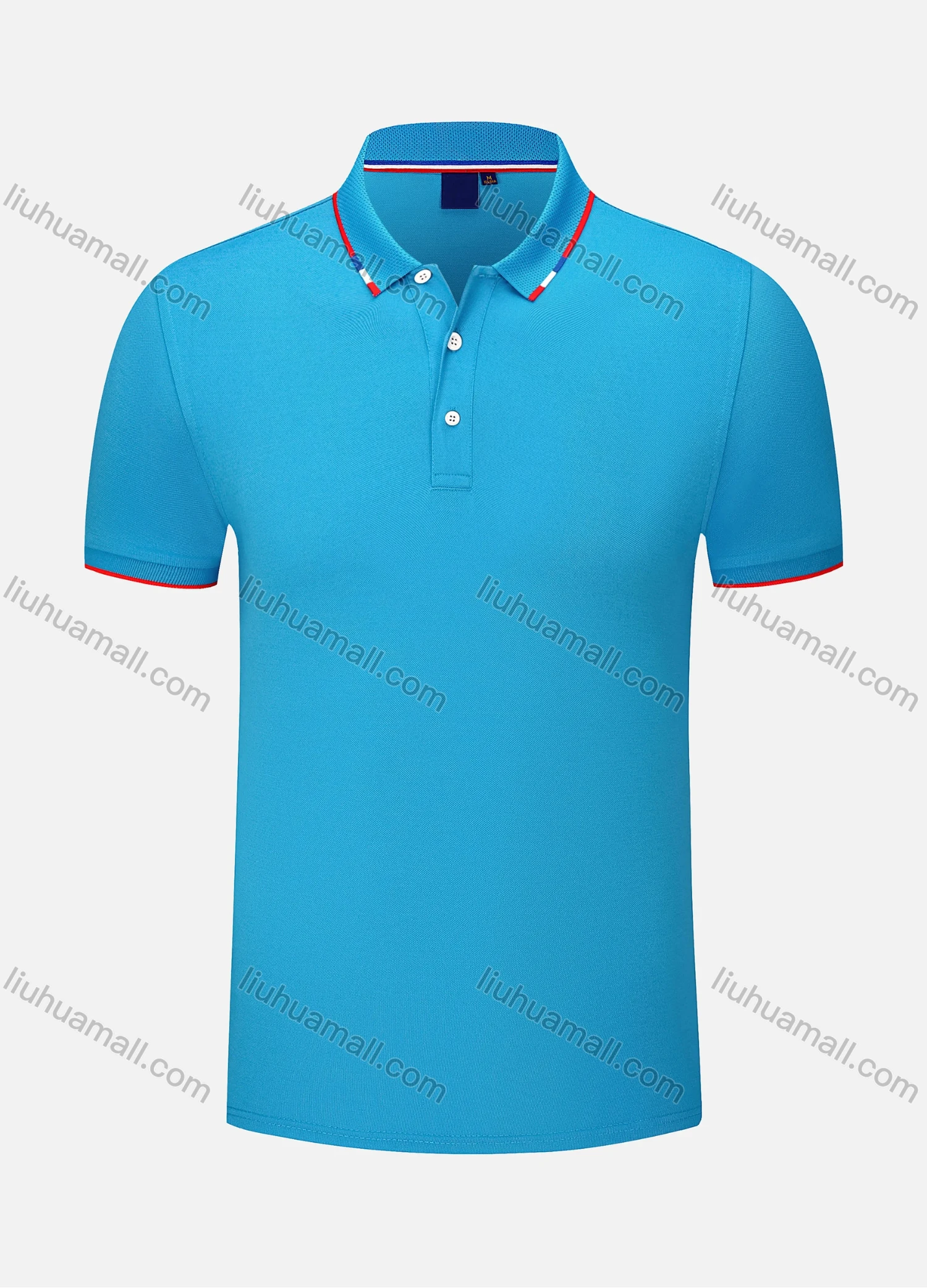 Wholesale Men's Slim Fit Casual Short Sleeve Contrast Stretch Polo Shirt 4007# - Liuhuamall