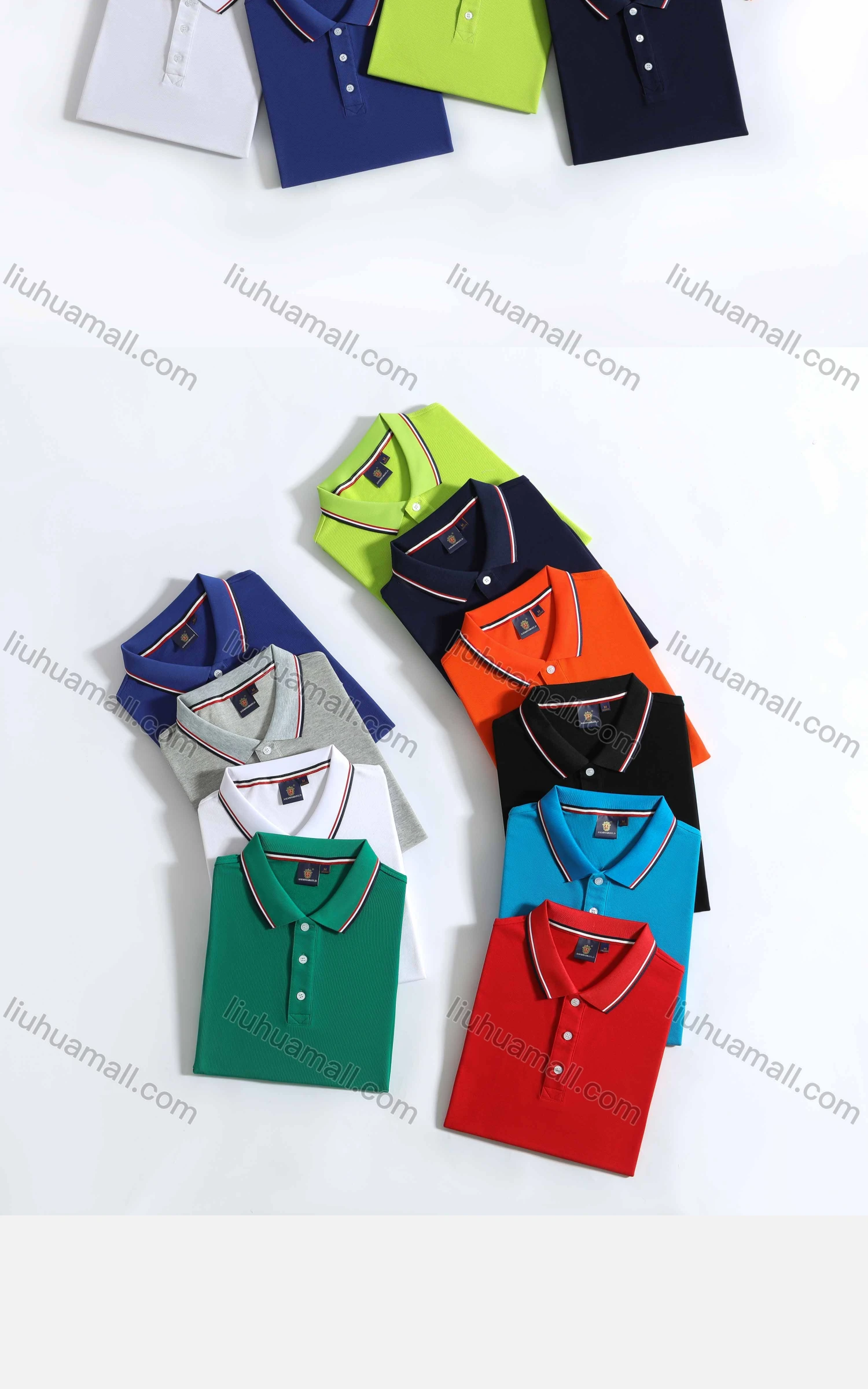 Wholesale Men's Casual Plain Stretch Vented Hem Short Sleeve Polo Shirt 8518# - Liuhuamall