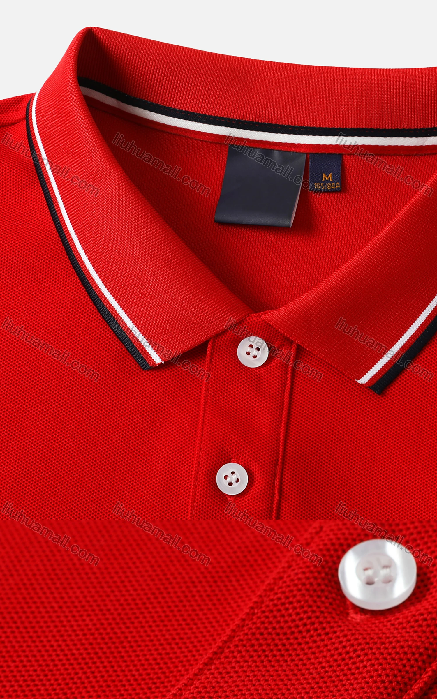 Wholesale Men's Casual Plain Stretch Vented Hem Short Sleeve Polo Shirt 8518# - Liuhuamall