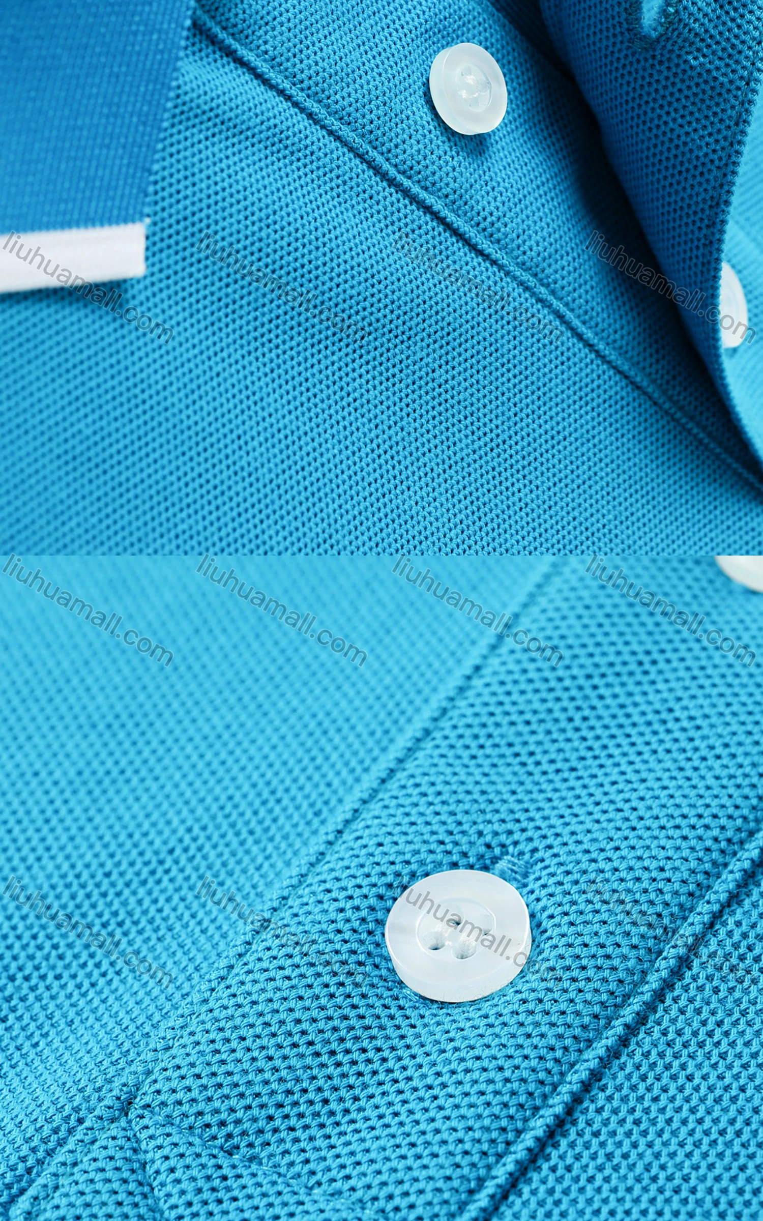 Wholesale Men's Casual Short Sleeve Slim Fit Striped Trim Polo Shirt 8519# - Liuhuamall