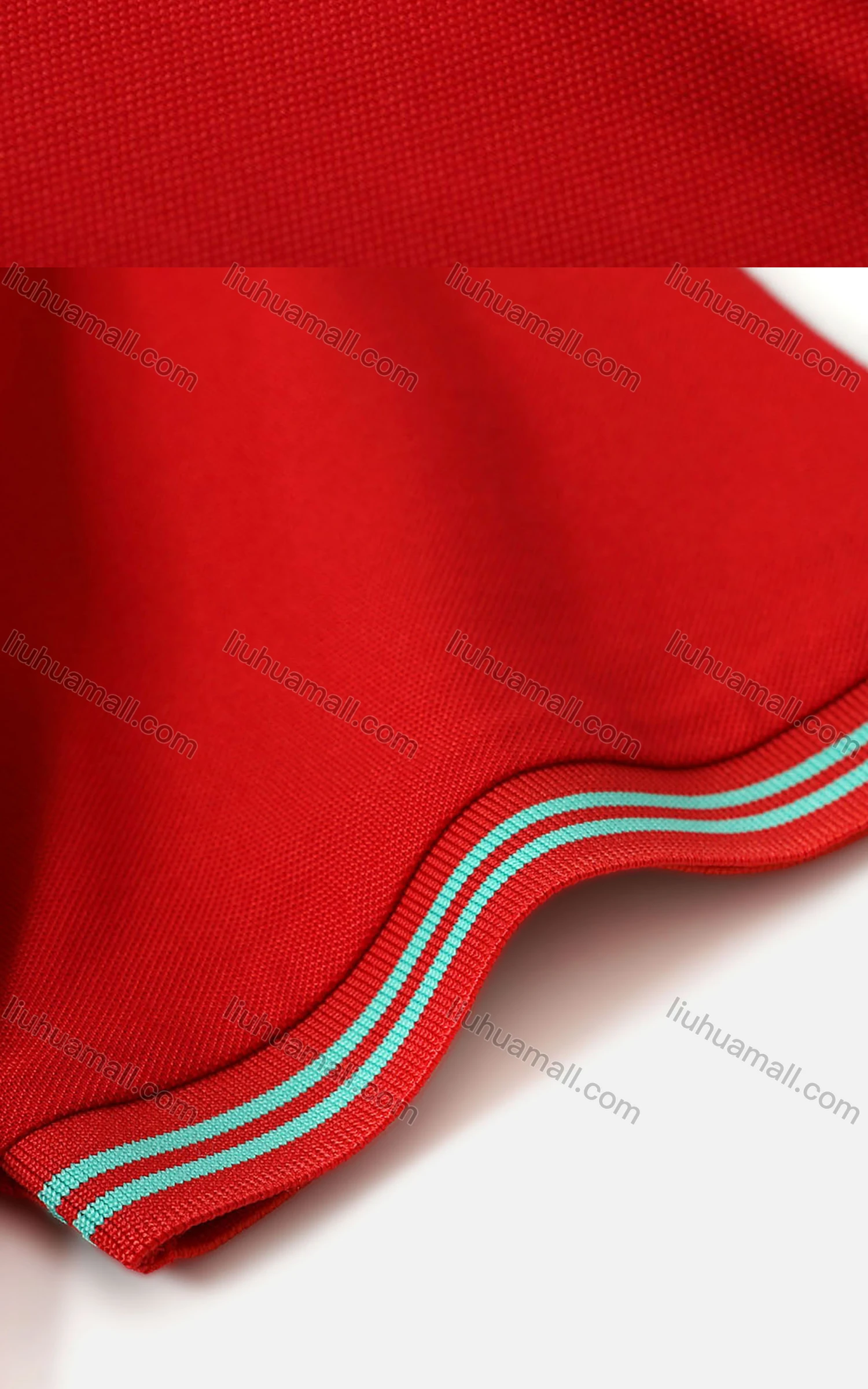 Wholesale Men's Casual Vented Hem Contrast Striped Trim Polo Shirt 8831# - Liuhuamall