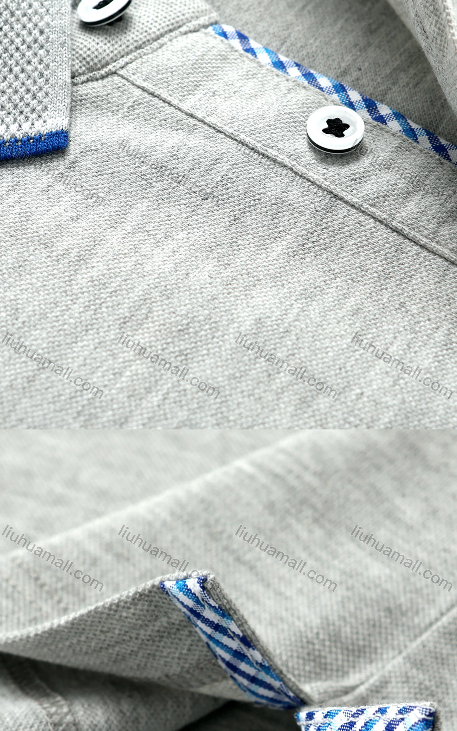 Wholesale Men's Casual Vented Hem Short Sleeve Plain Stretch Polo Shirt 8836# - Liuhuamall