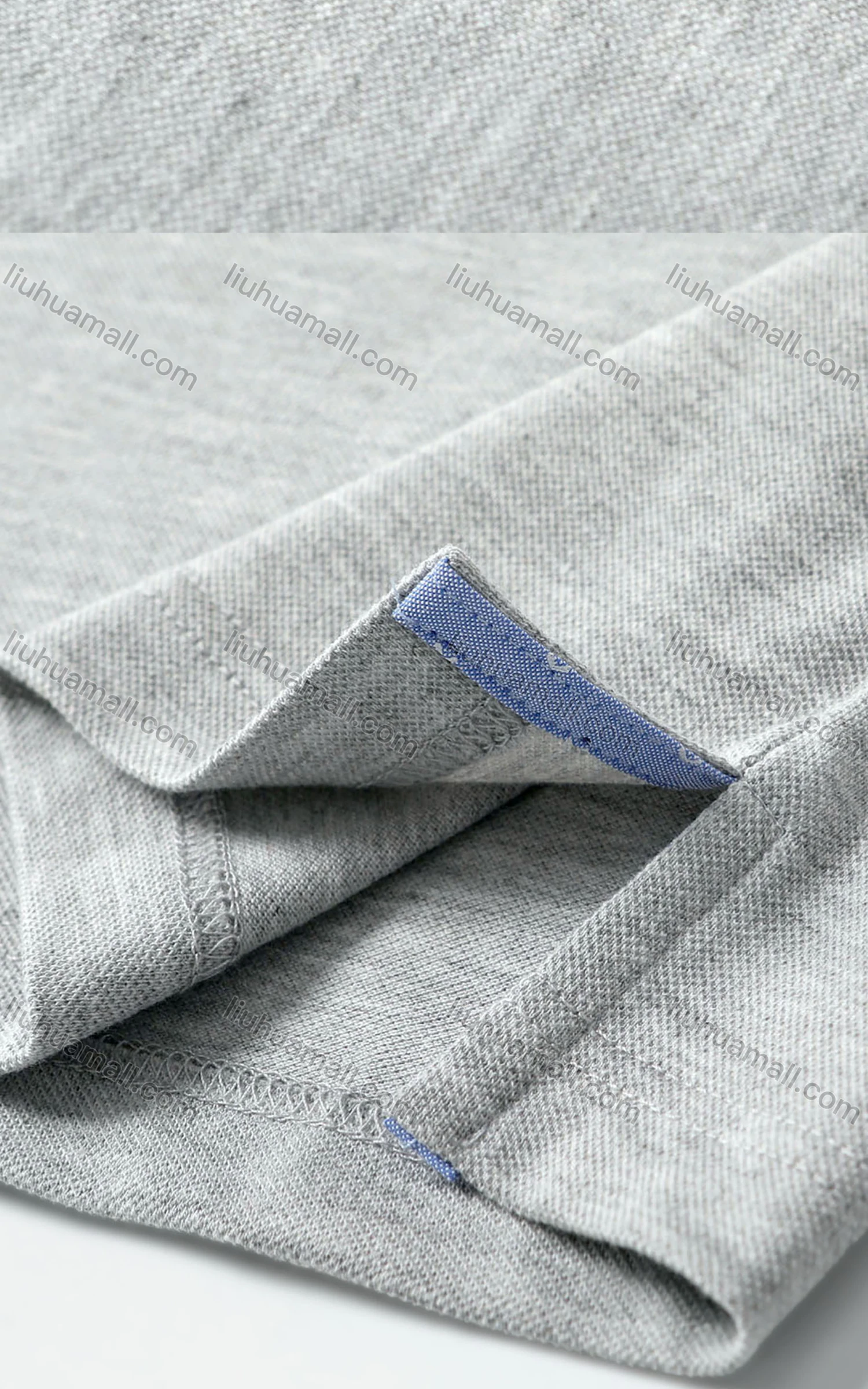 Wholesale Men's Casual Short Sleeve Striped Trim Vented Hem Polo Shirt 8837# - Liuhuamall