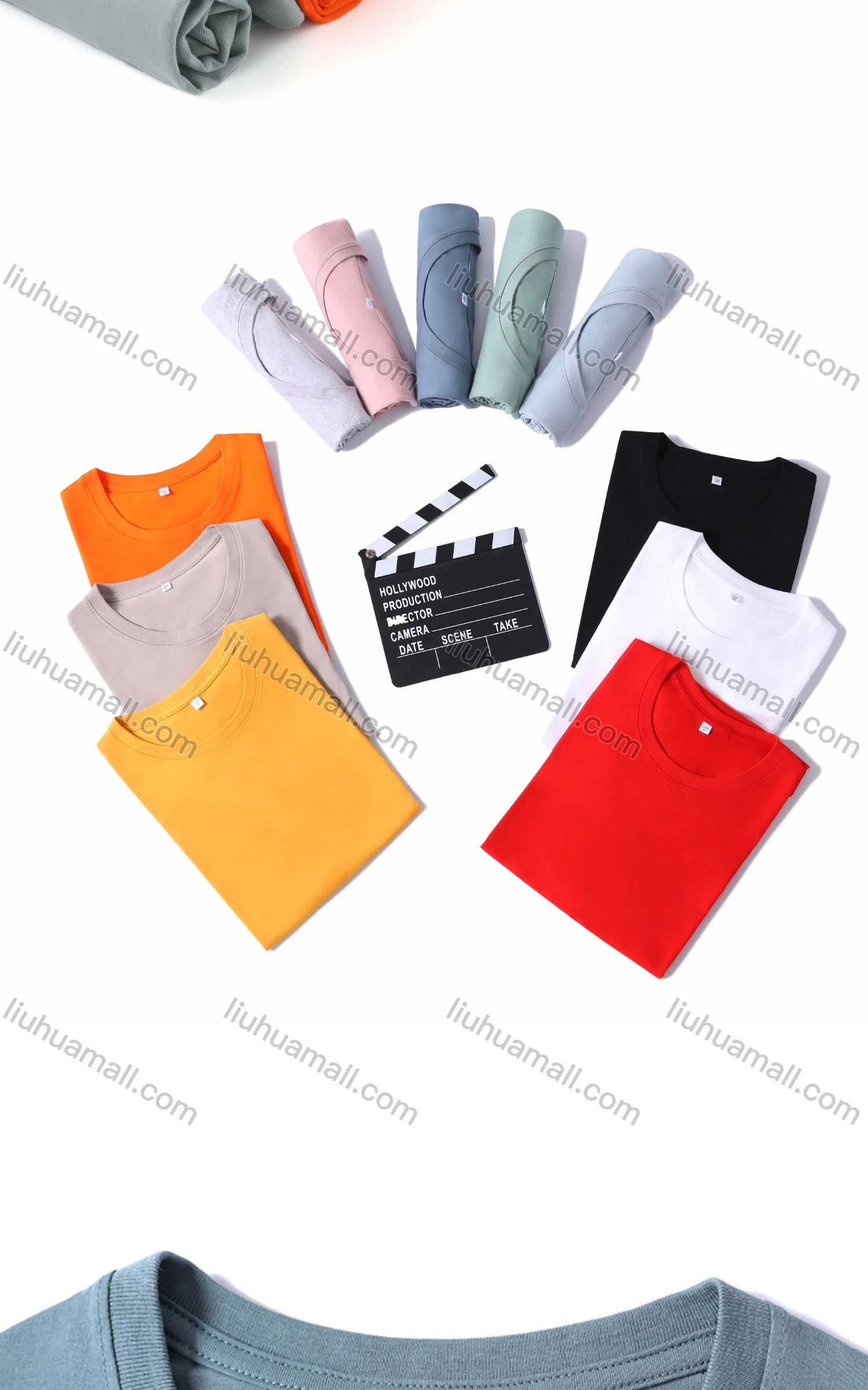 Wholesale Men's Basics Plain Short Sleeve Round Neck T Shirt D1800# - Liuhuamall