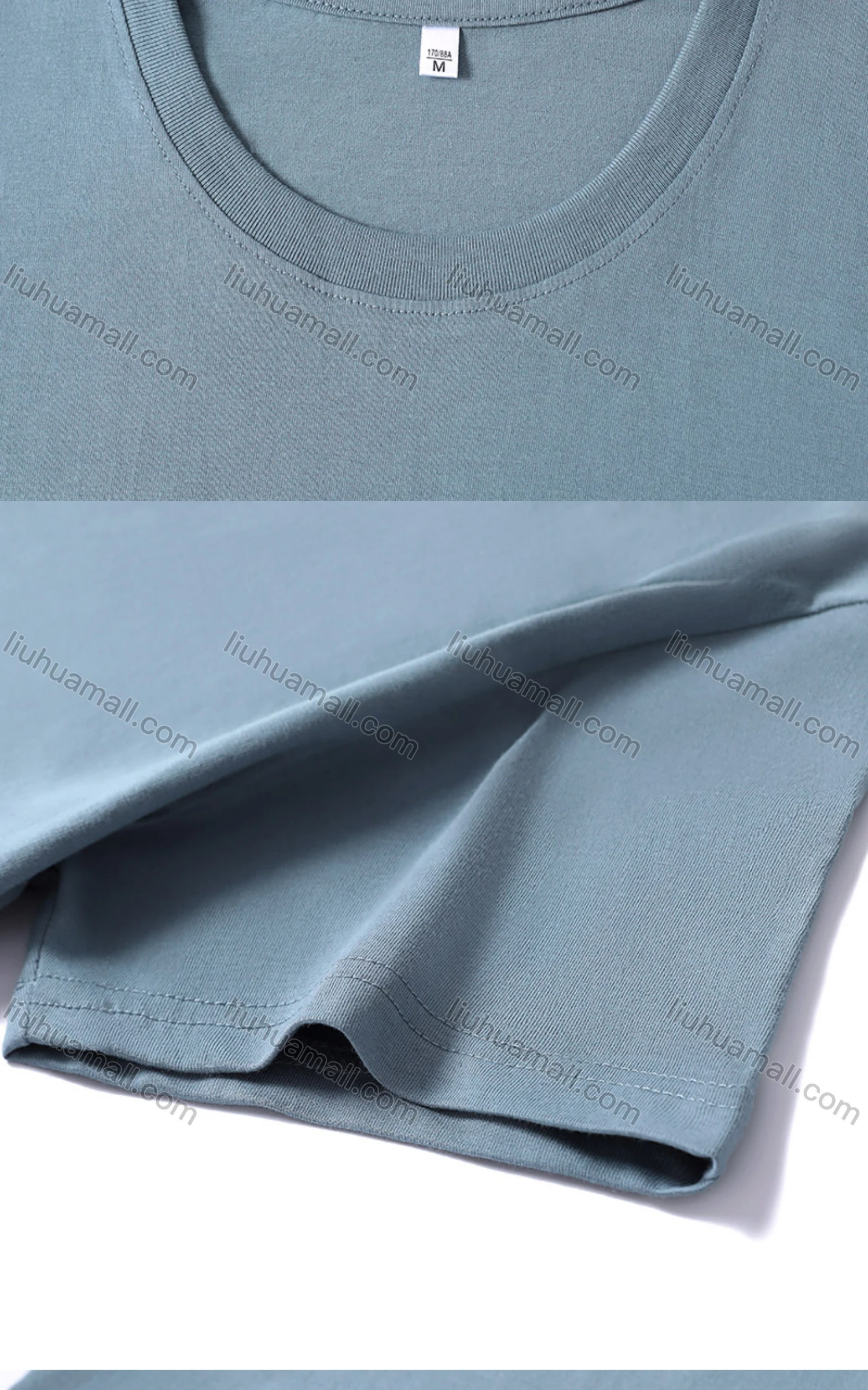 Wholesale Men's Basics Plain Short Sleeve Round Neck T Shirt D1800# - Liuhuamall