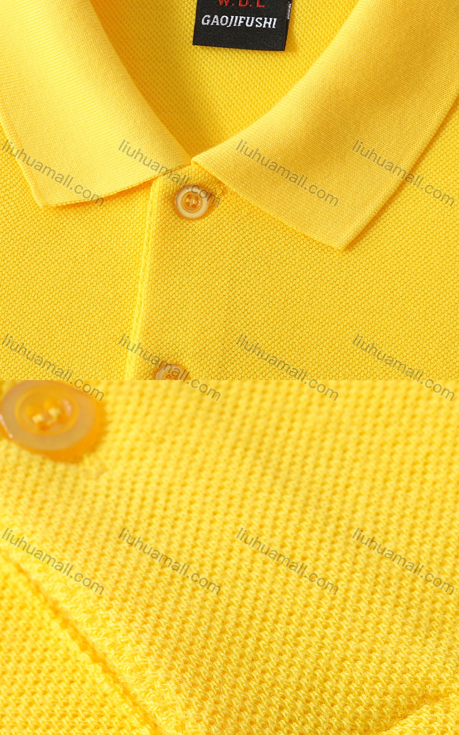 Wholesale Men's Basics Short Sleeve Vented Hem Plain Polo Shirt 106# - Liuhuamall