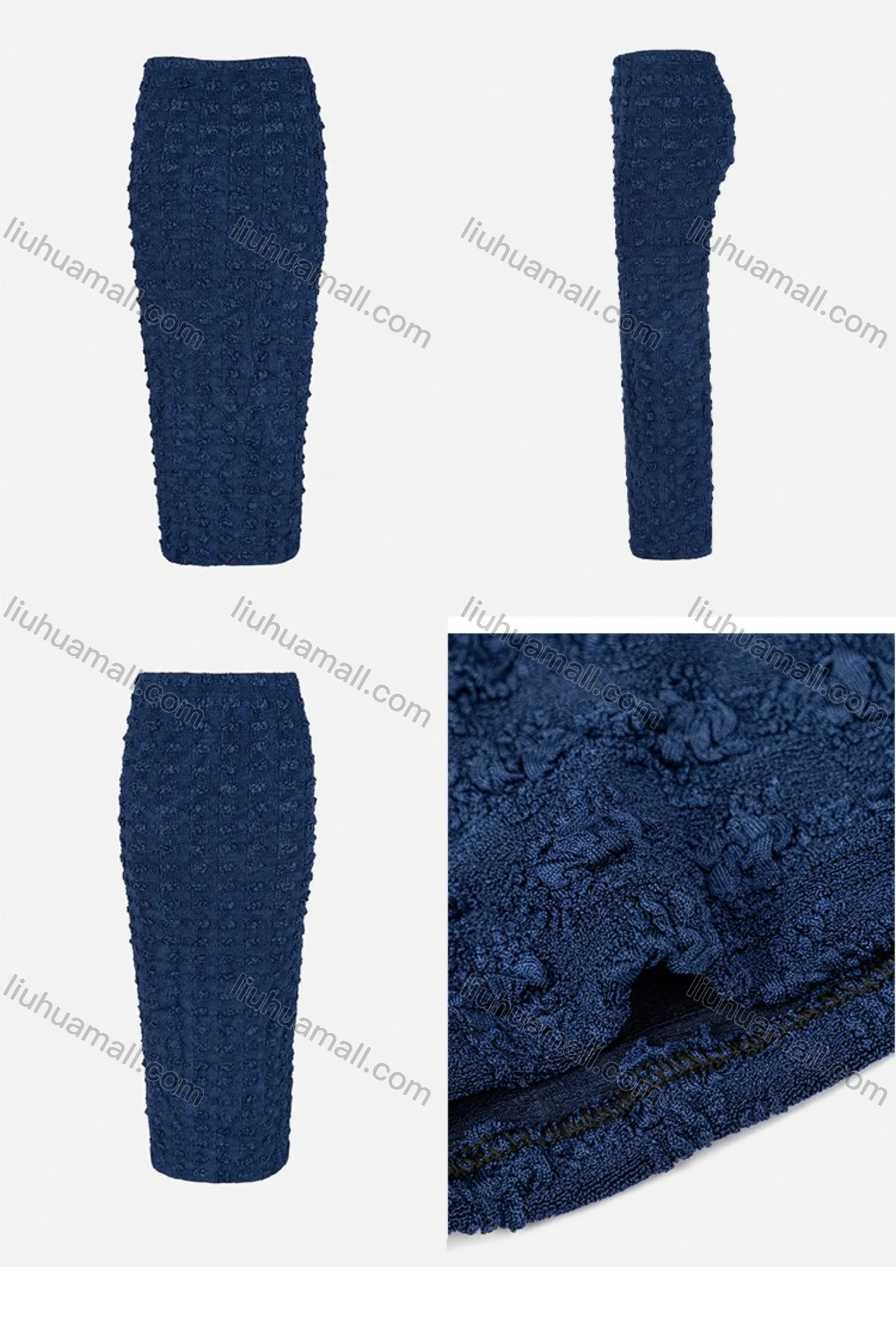 Wholesale Women's Casual High Waist Plain Pencil Skirt - Liuhuamall