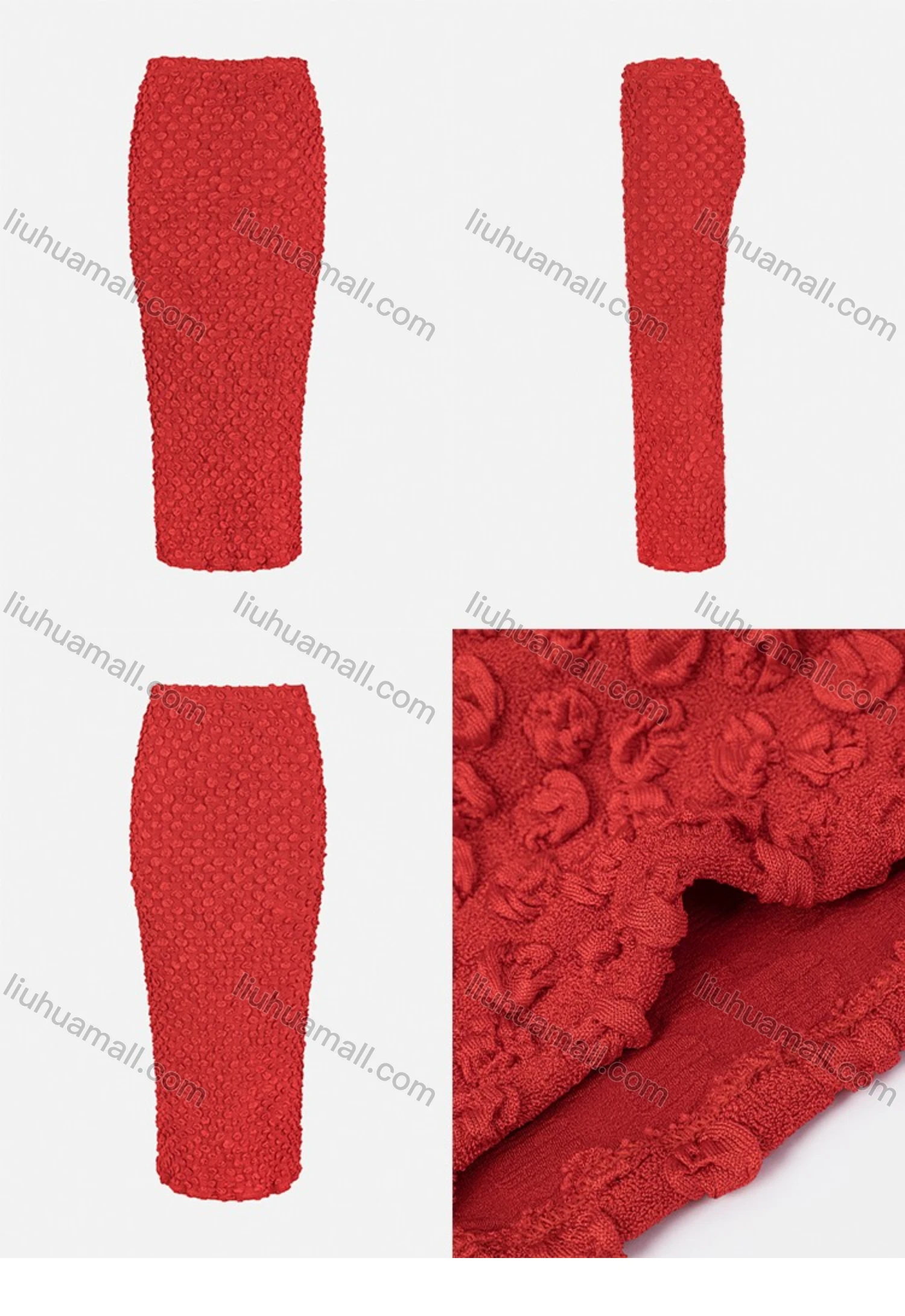 Wholesale Women's Casual High Waist Plain Pencil Skirt - Liuhuamall