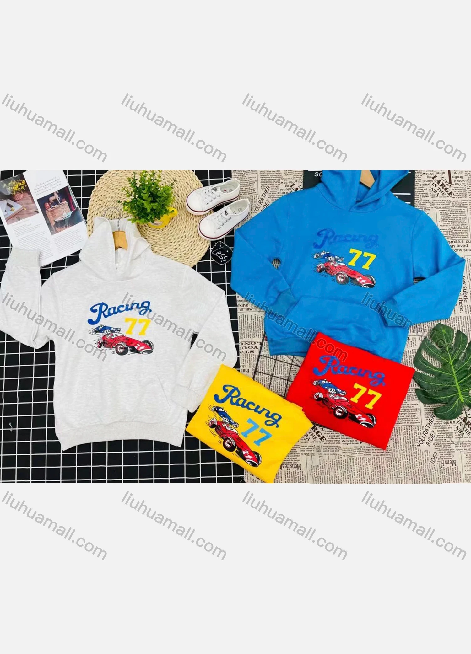 Wholesale Boy's Comfy Letter Graphic Kangaroo Pocket Long Sleeve Hoodies - Liuhuamall