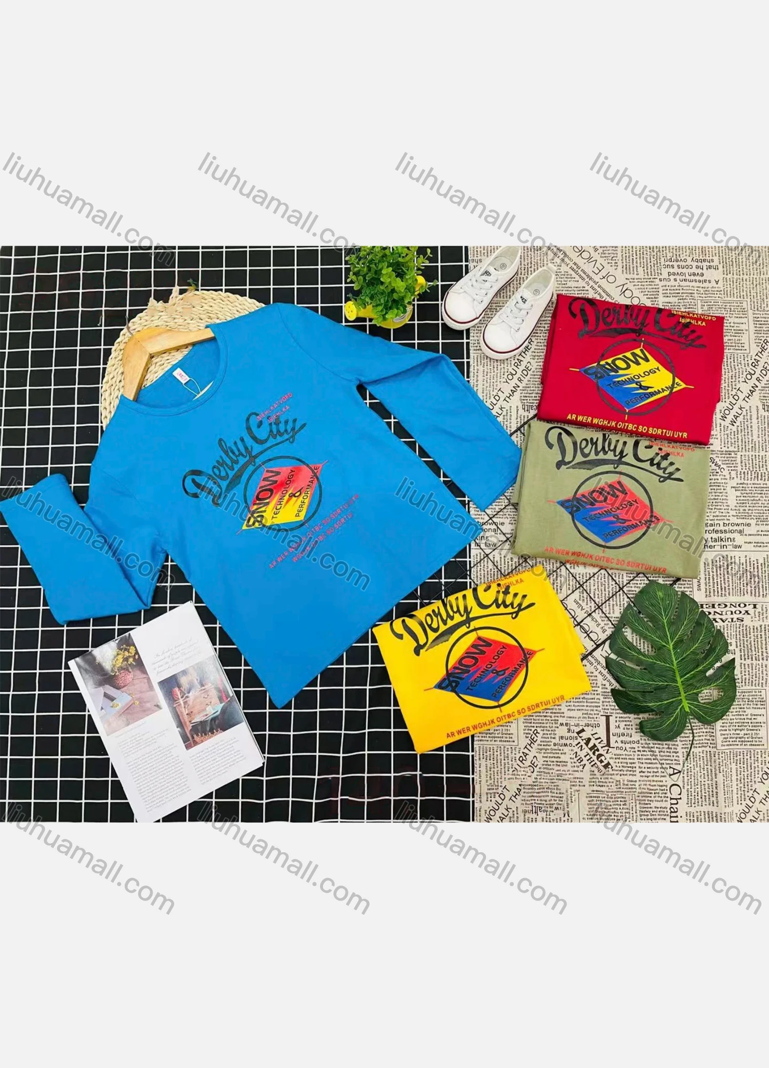 Wholesale Boy's Comfy Crew Neck Long Sleeve Letter Print T-Shirt - Liuhuamall