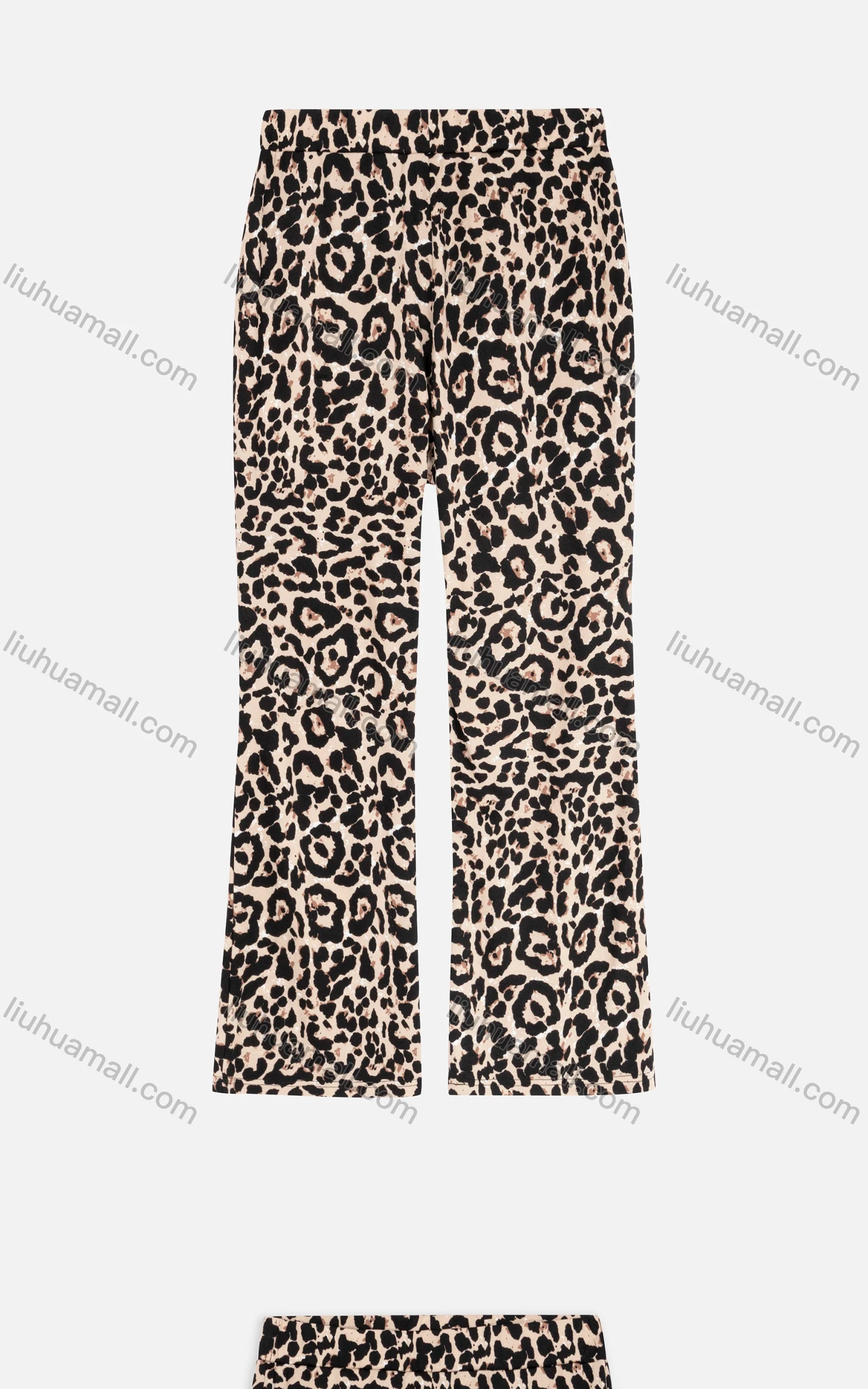 Wholesale Women's Casual Leopard Elastic Straight Leg Slim Fit Pant - Liuhuamall