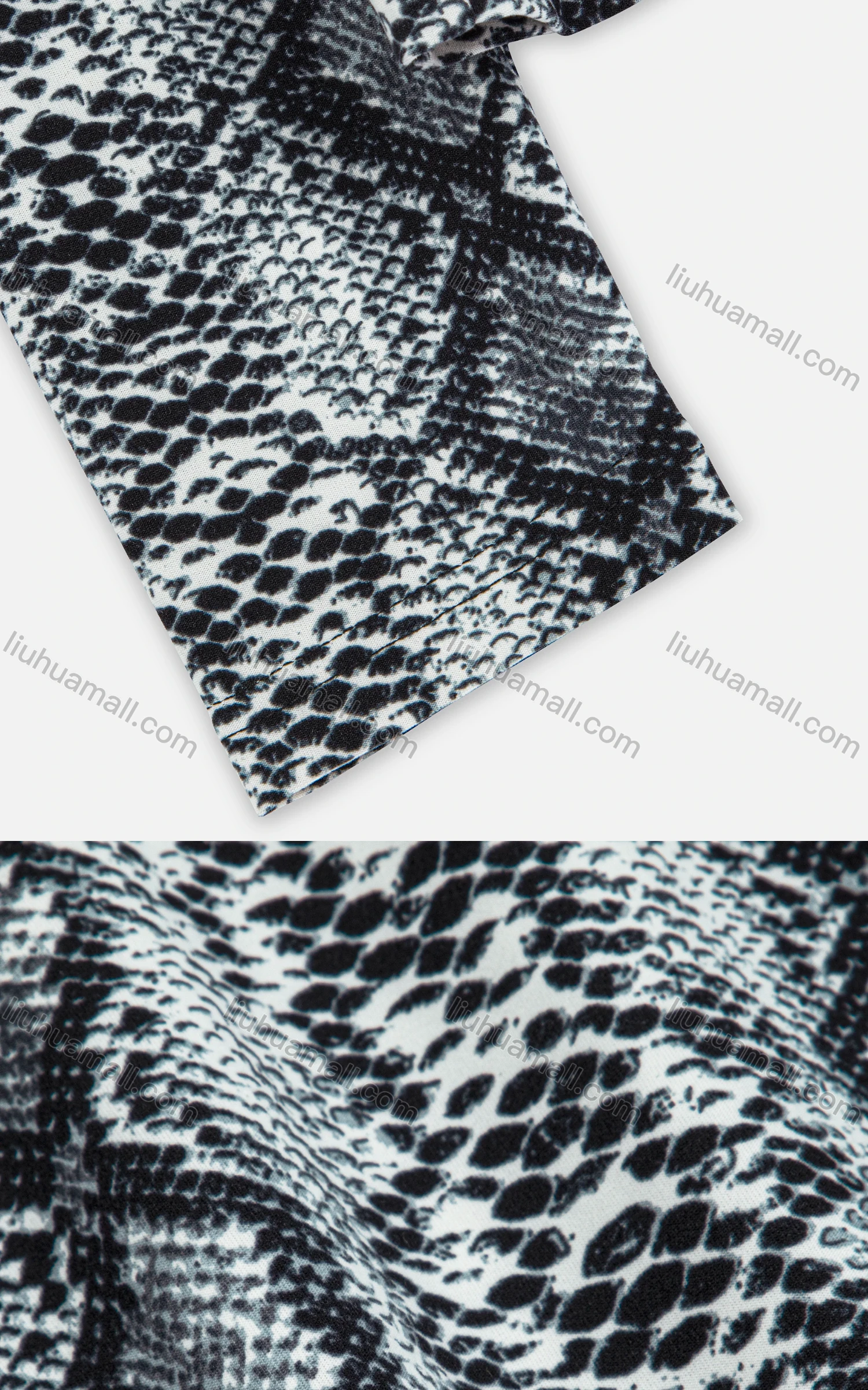 Wholesale Women's Casual Snakeskin Print Long Sleeve Blouse - Liuhuamall