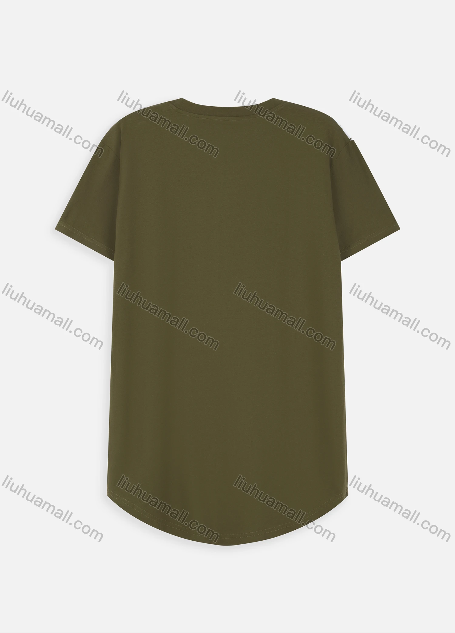 Wholesale Men's Fashion Irregular Print Curved Hem Distressed T Shirt - Liuhuamall